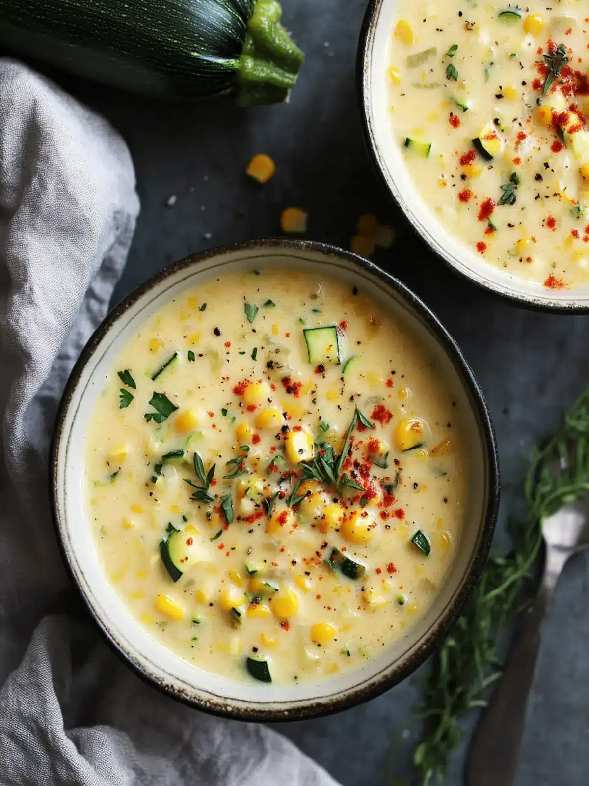 Fresh Corn Zucchini Chowder