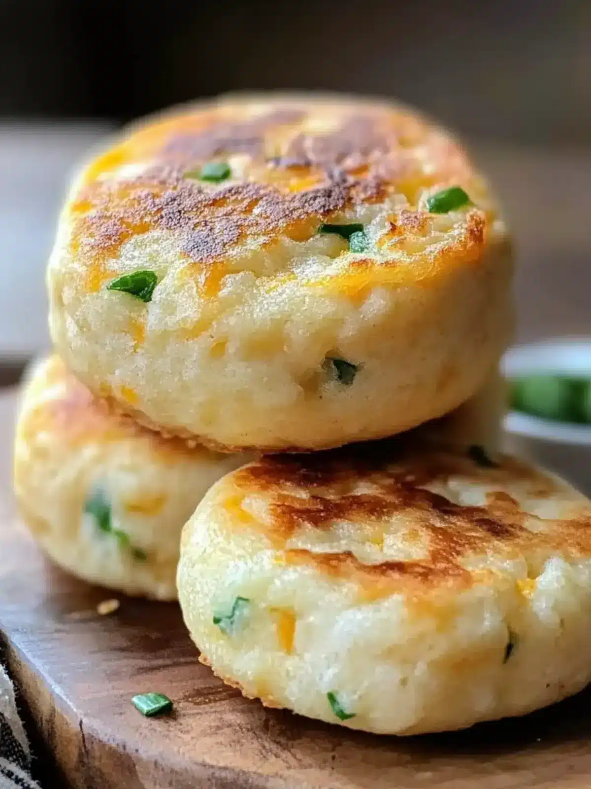 Cheddar Scallion English Muffins