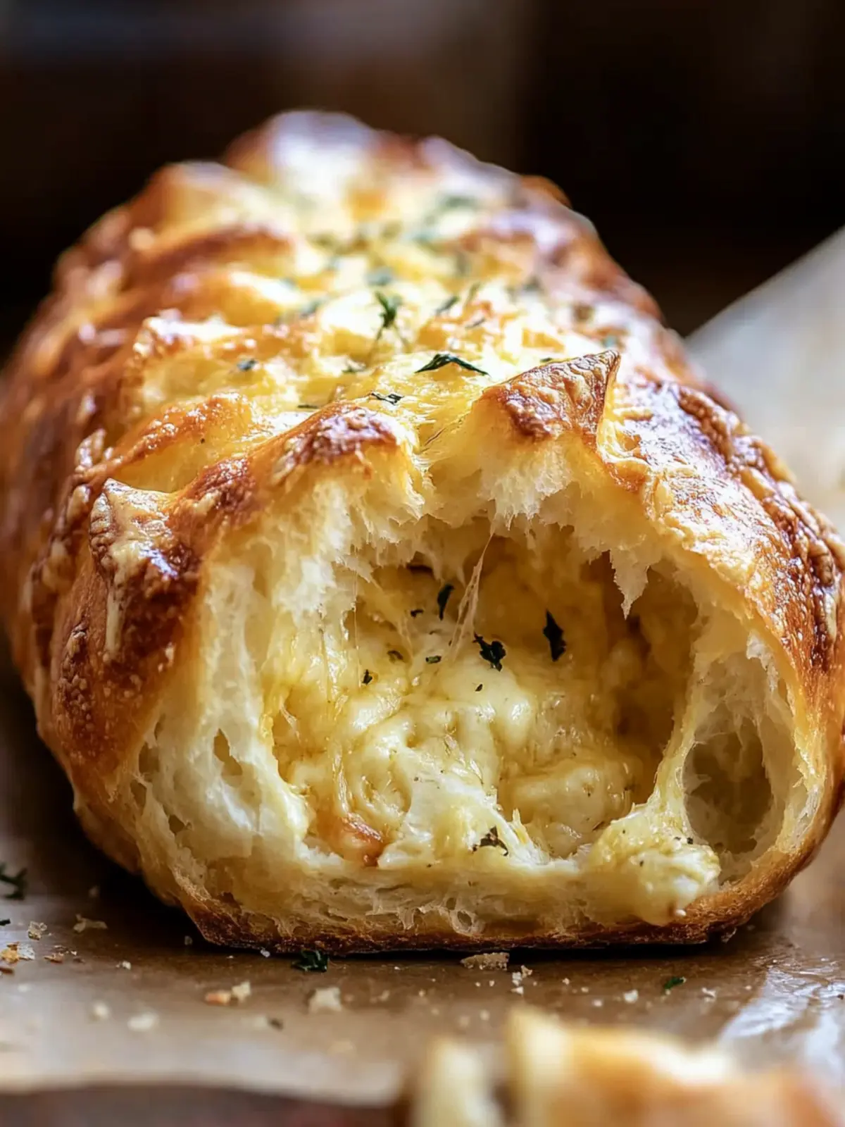 From Scratch Cheesy Garlic Pull-Apart Bread