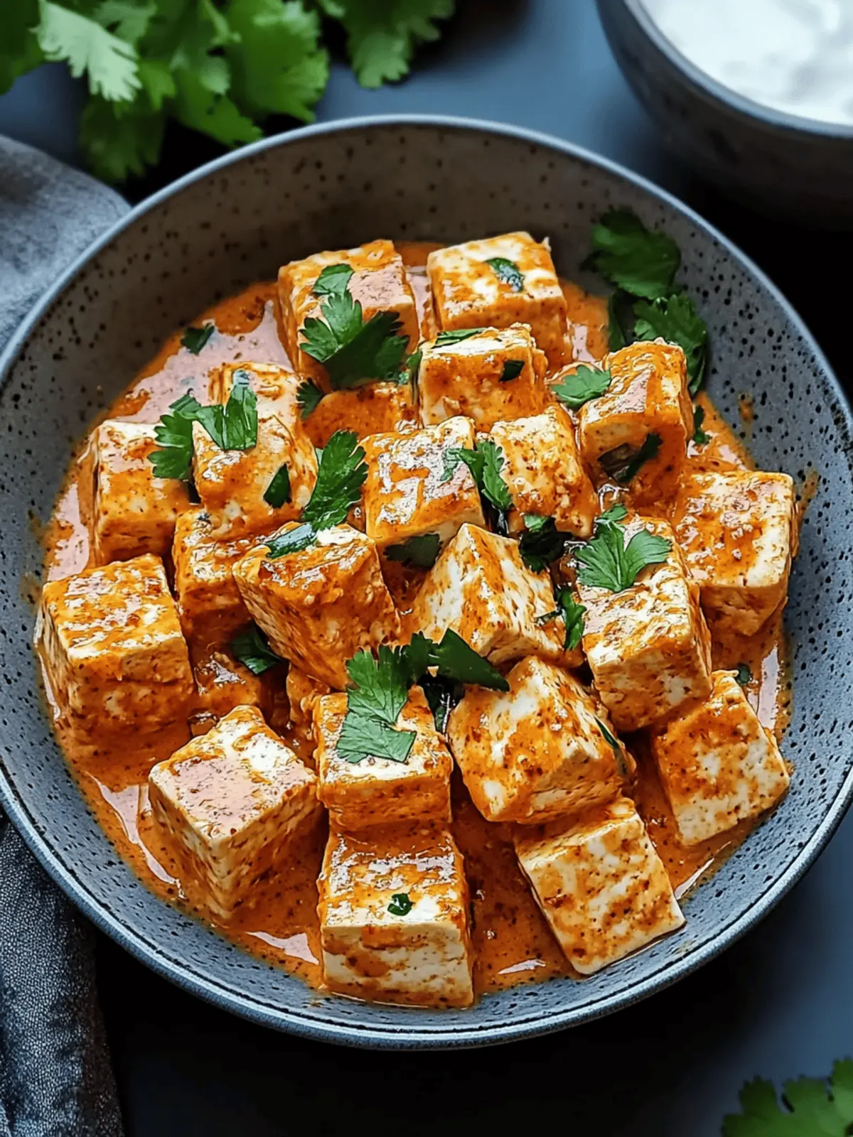 Spicy Tofu with Creamy Coconut Sauce