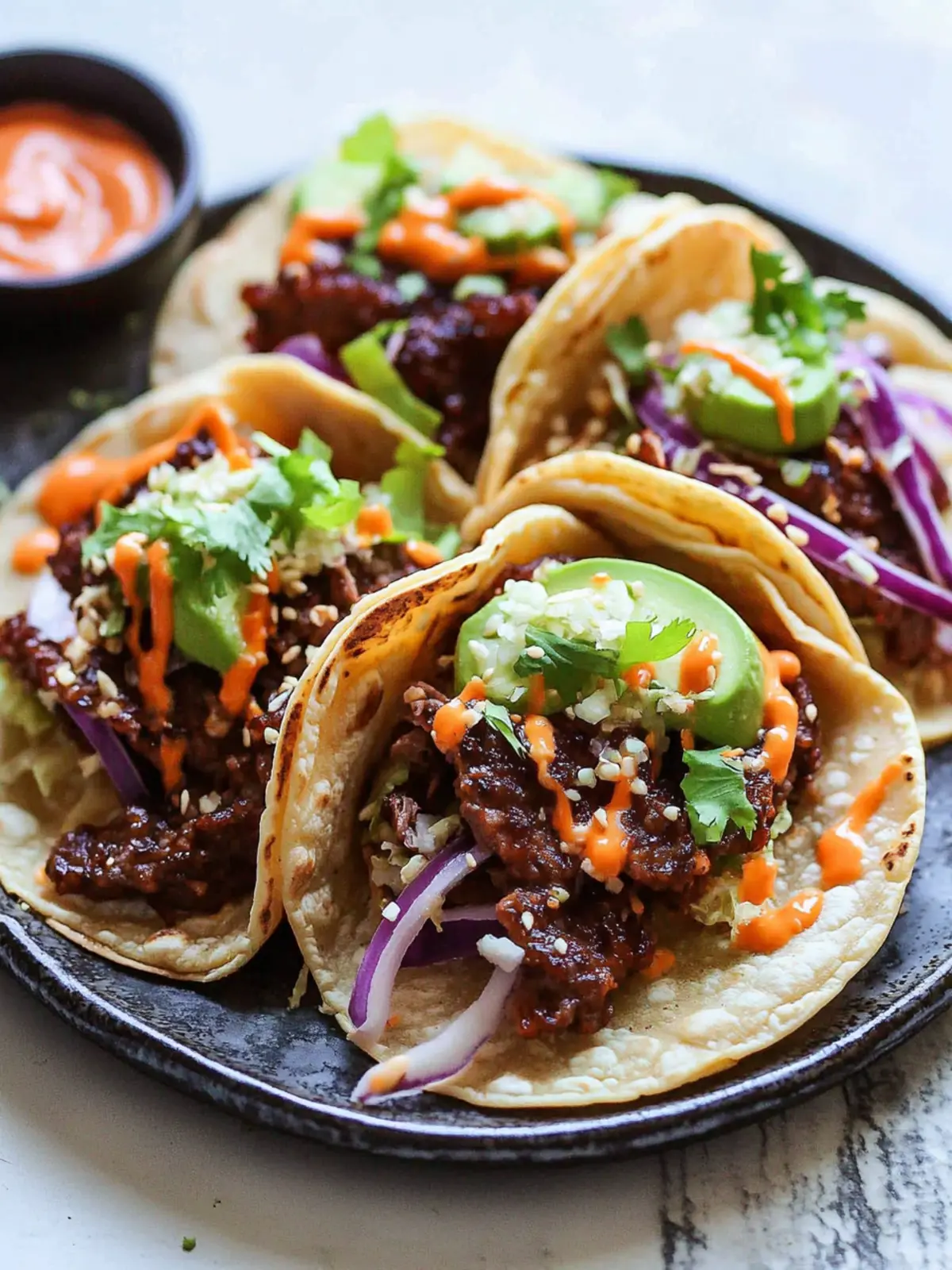 Bulgogi Beef Smashburger Tacos