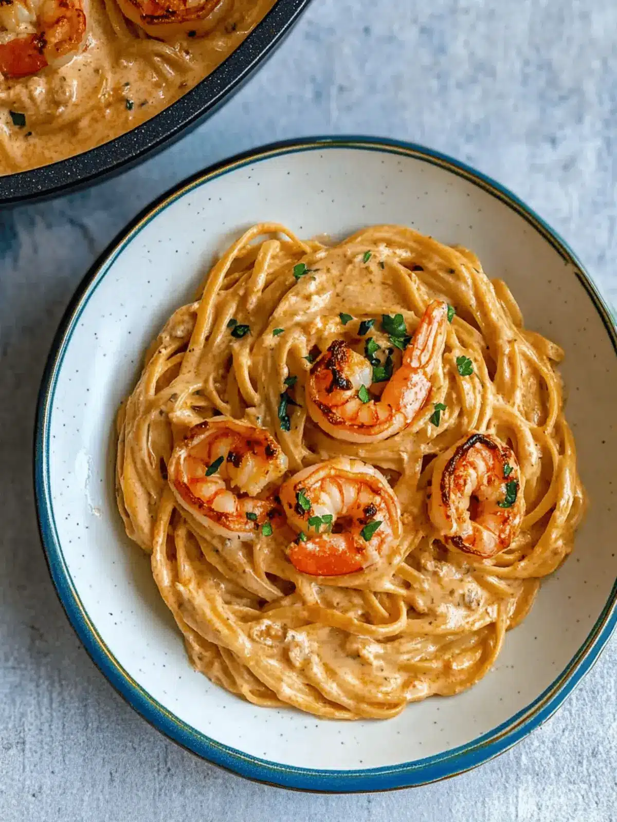 Easy Creamy Shrimp Linguine