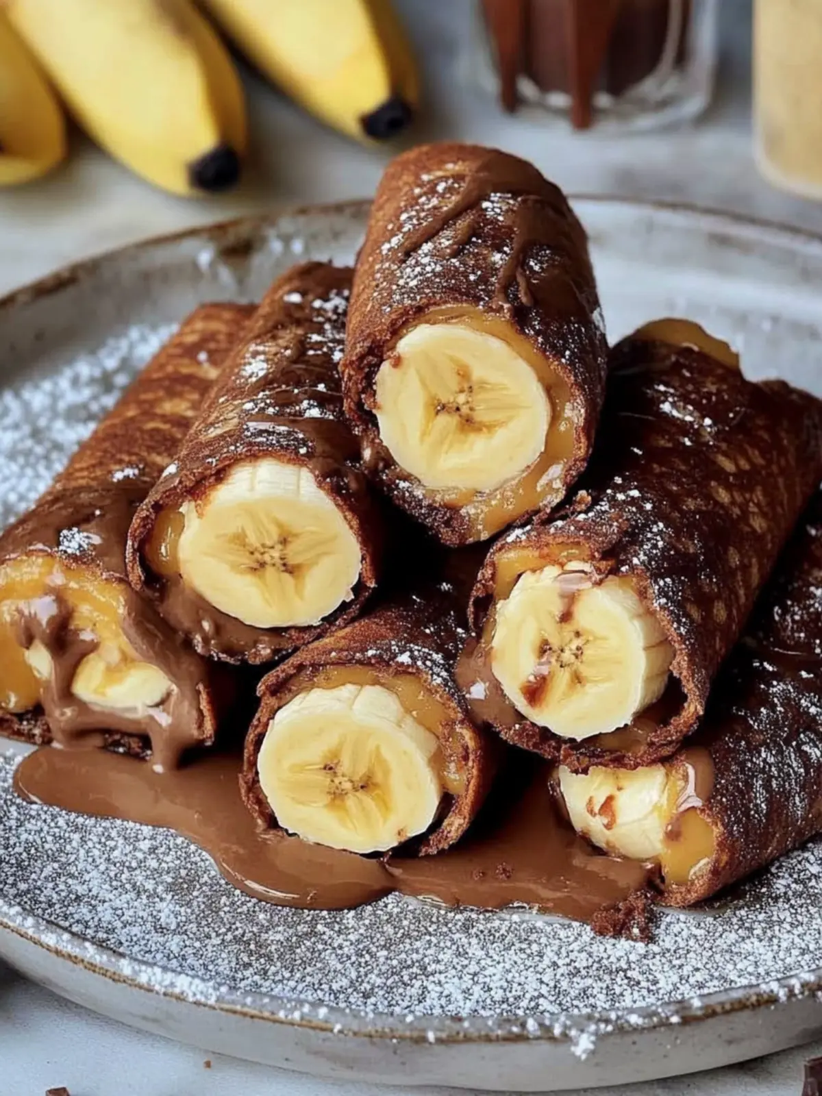 Chocolate Crepes With Banana
