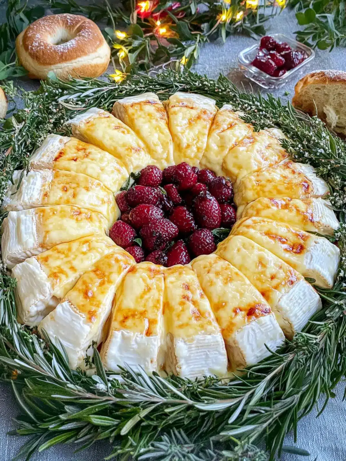 XL Brie Wreath: Your Show-Stopping Holiday Appetizer! 2 XL Brie Wreath
