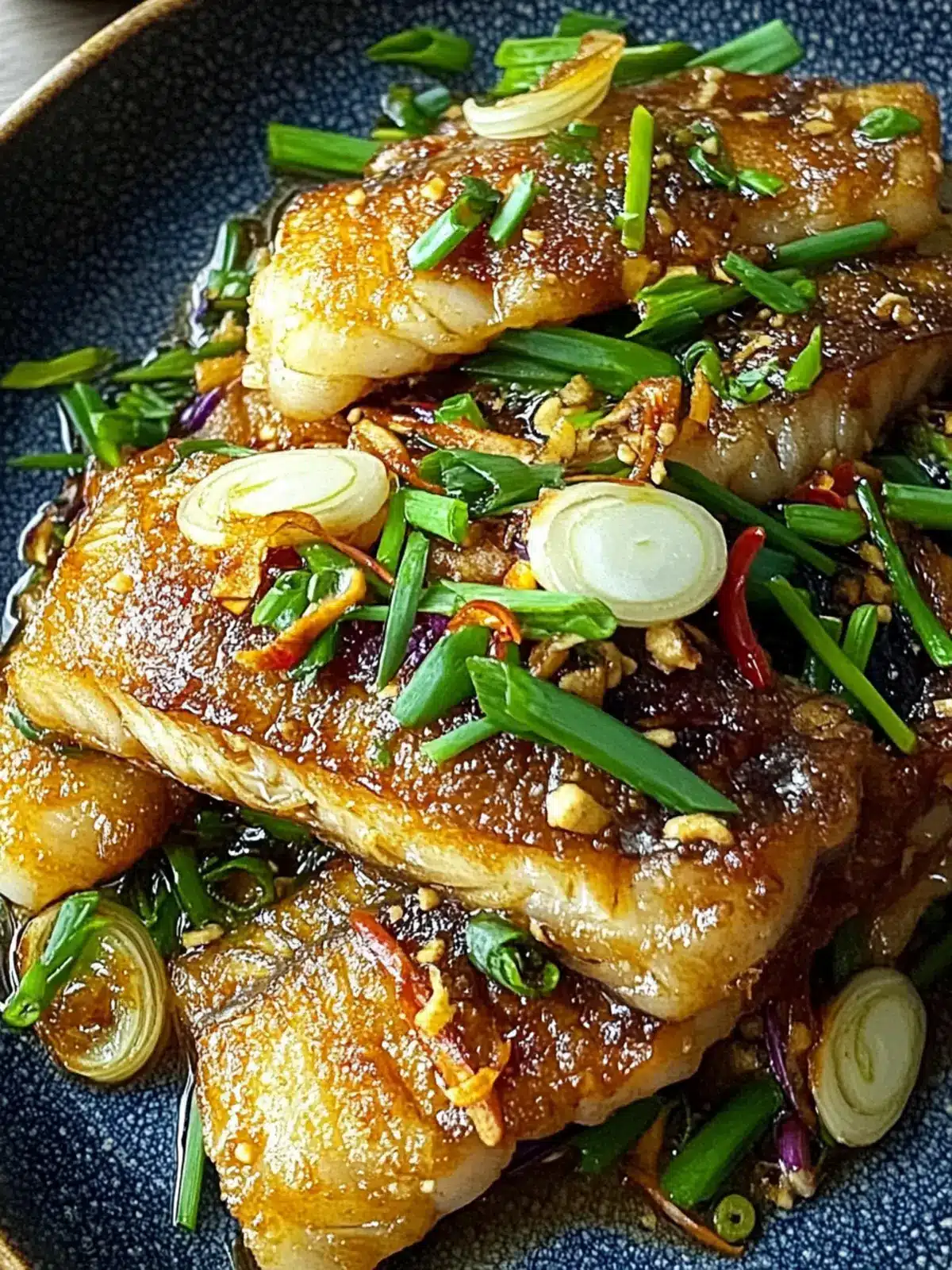Ginger Onion Fried Sea Bass