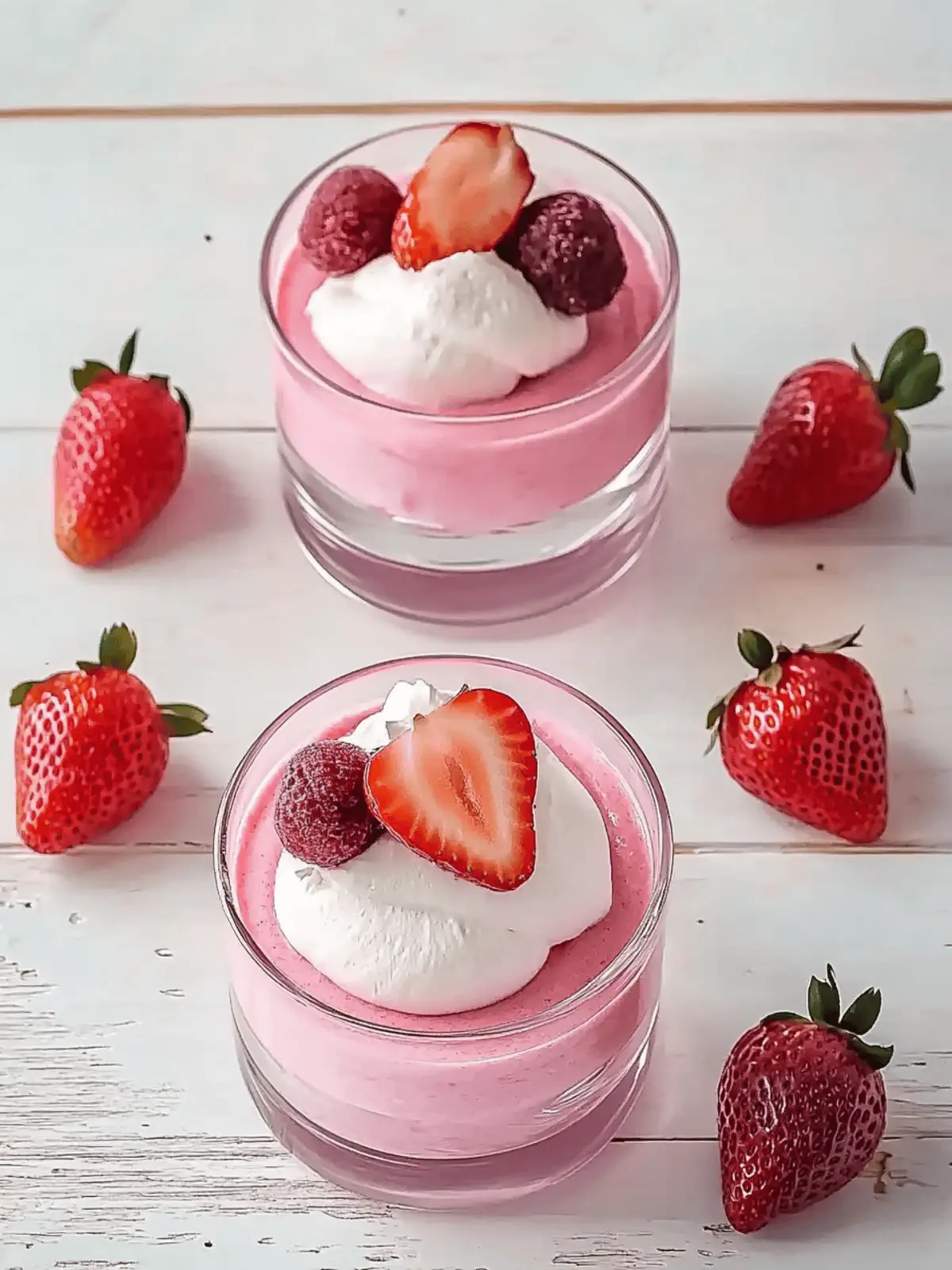 Fluffy Strawberry Mousse