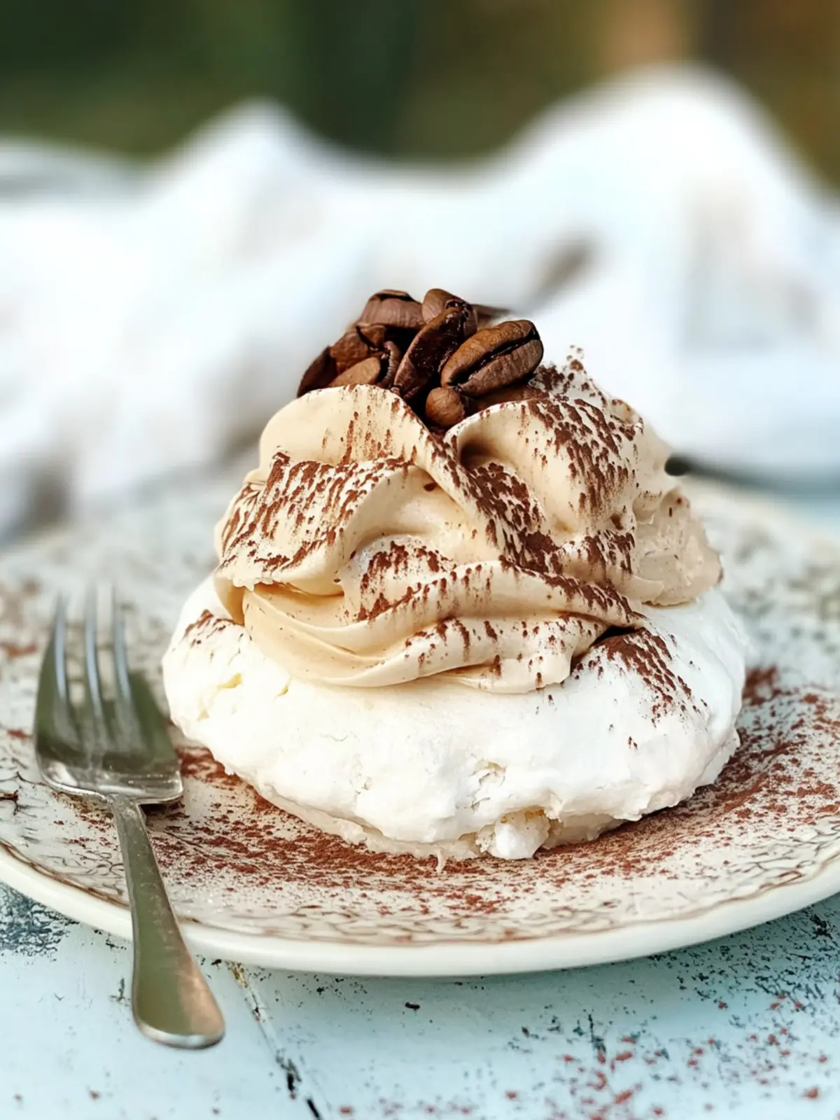 Irresistible Coffee Pavlovas with Rich Cappuccino Cream 2 Coffee Pavlovas with Cappuccino Cream