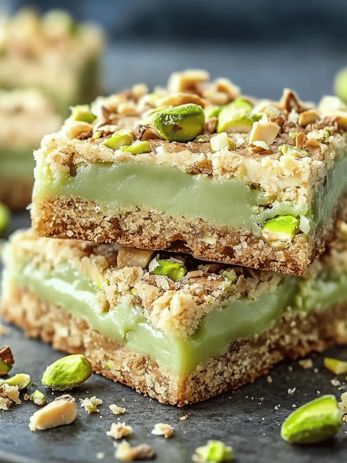 Pistachio Dream Cookie Bars