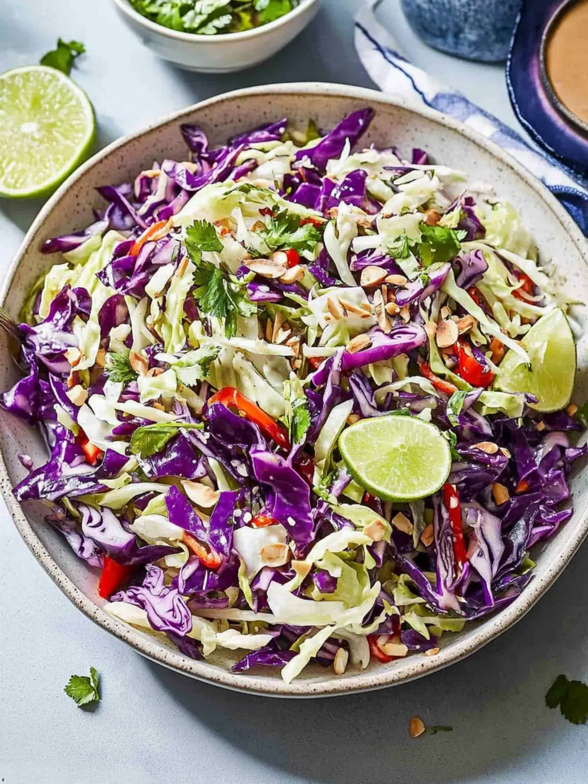 Crunchy Cabbage Salad with Dijon-Lime Vinaigrette