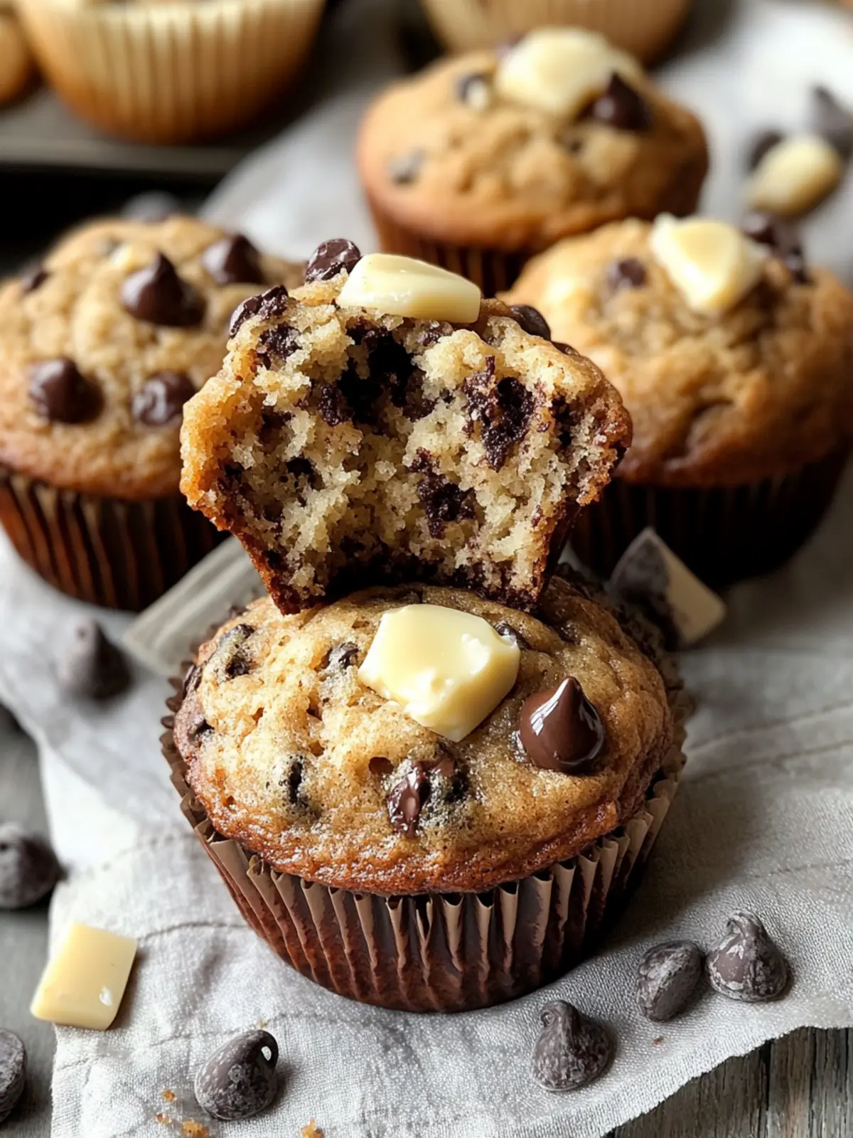 Bakery-Style Brown Butter Chocolate Chip Muffins