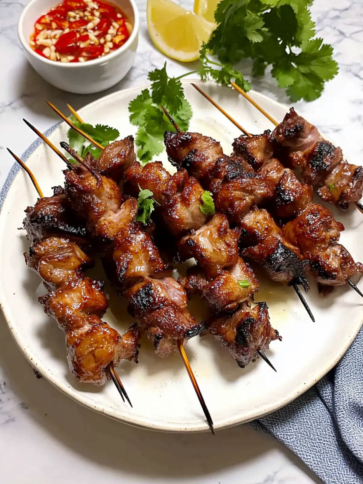 Vietnamese Pork Skewers Pork on a stick