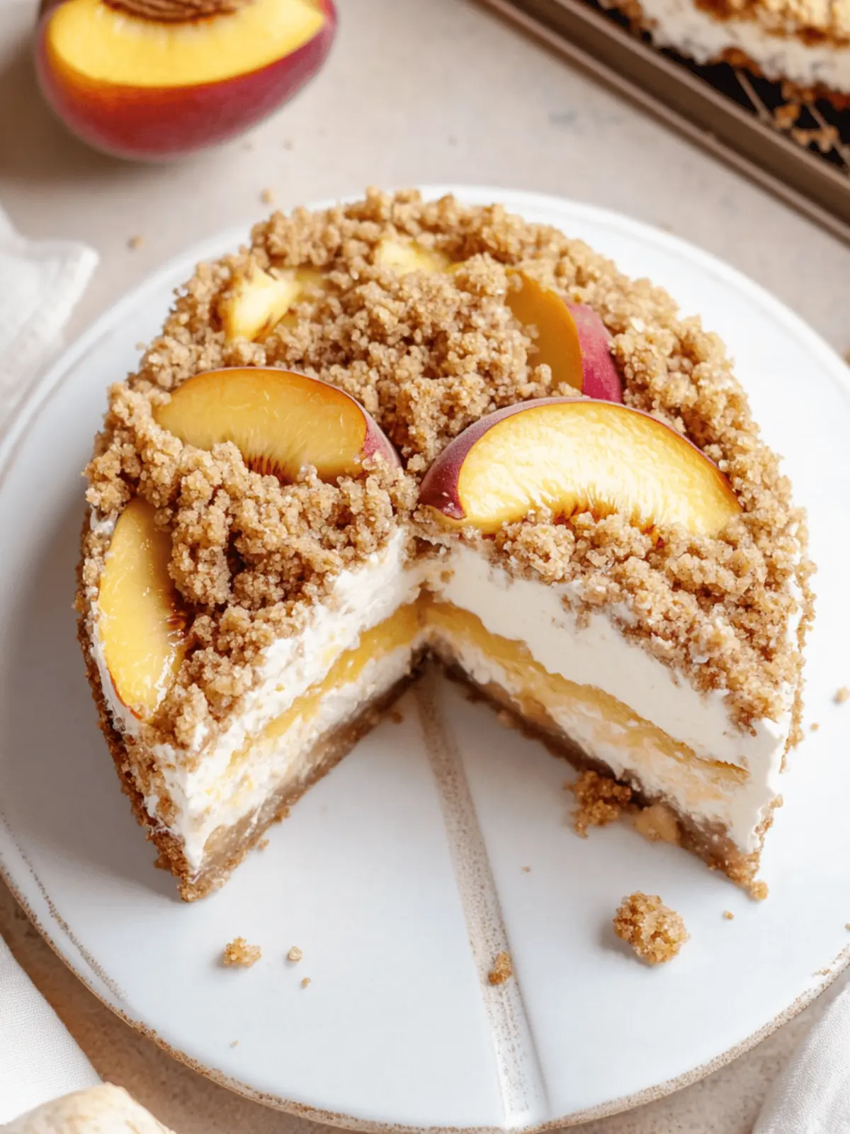 Peach Crumble Cheesecake