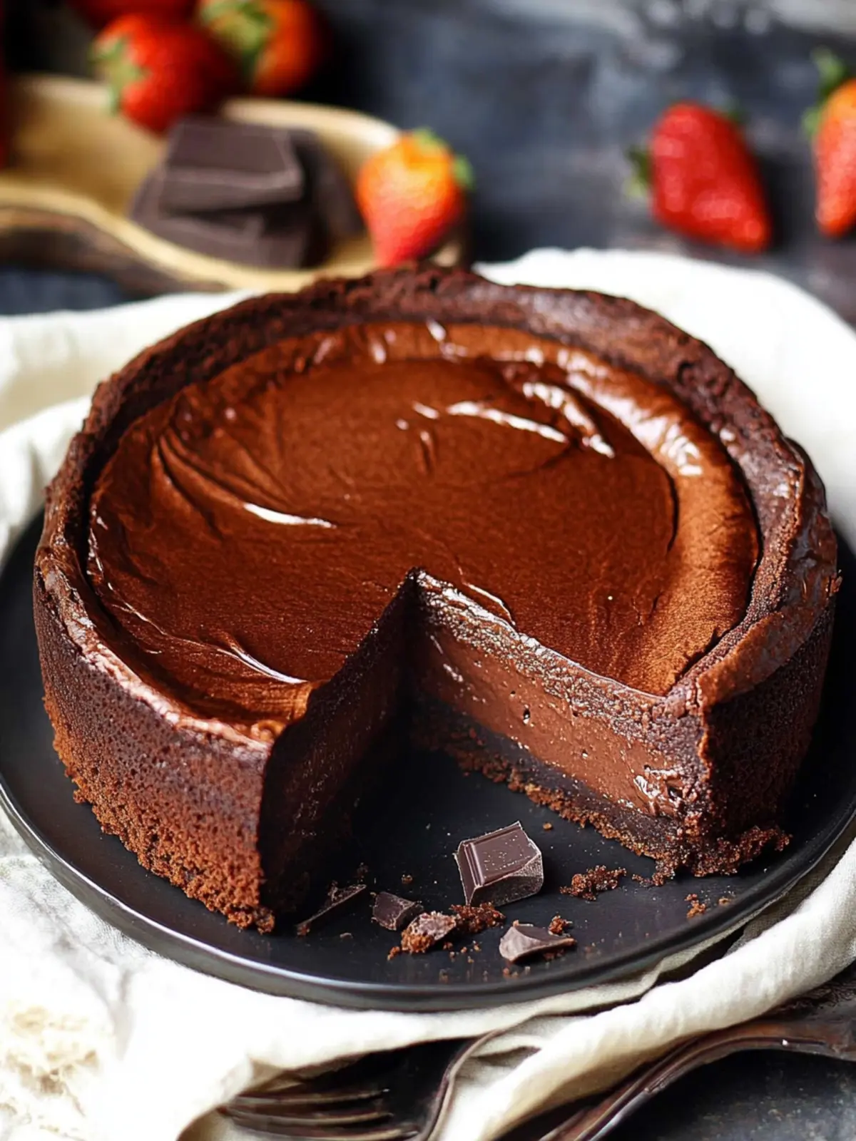 Brownie Chocolate Basque Cheesecake