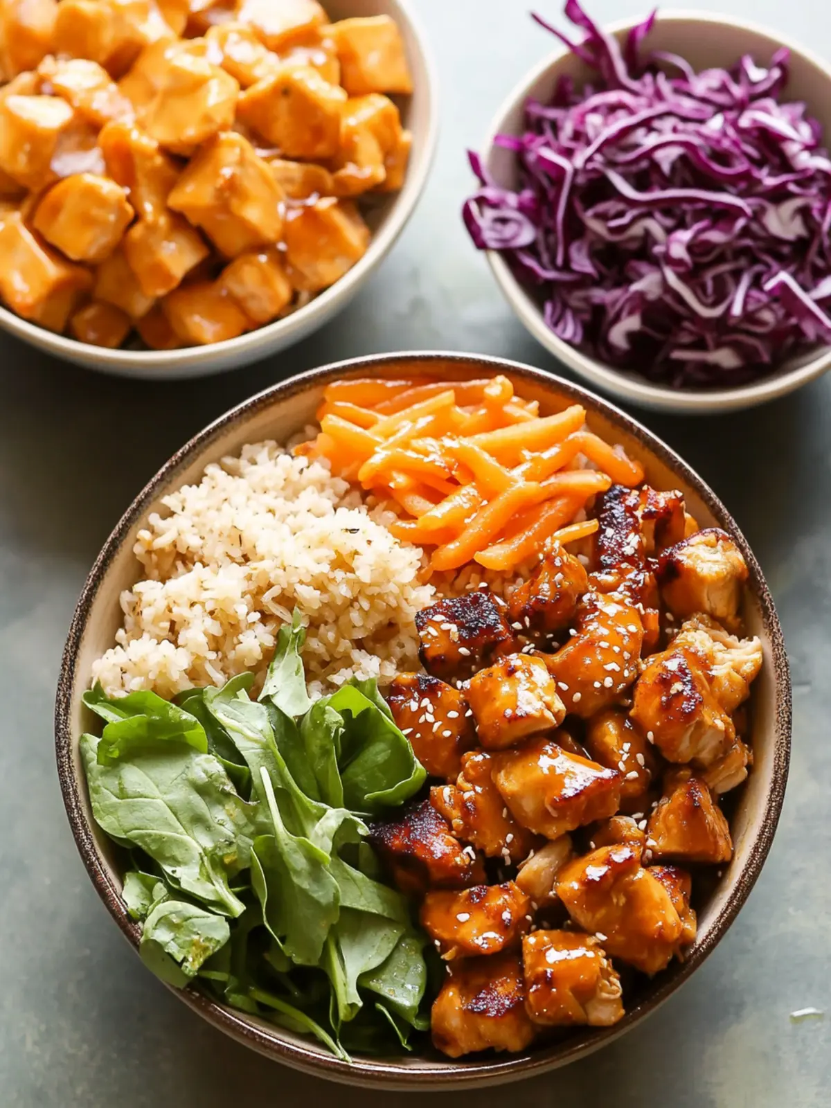 Hot Honey Chicken Bowl   Sweet Green Copycat
