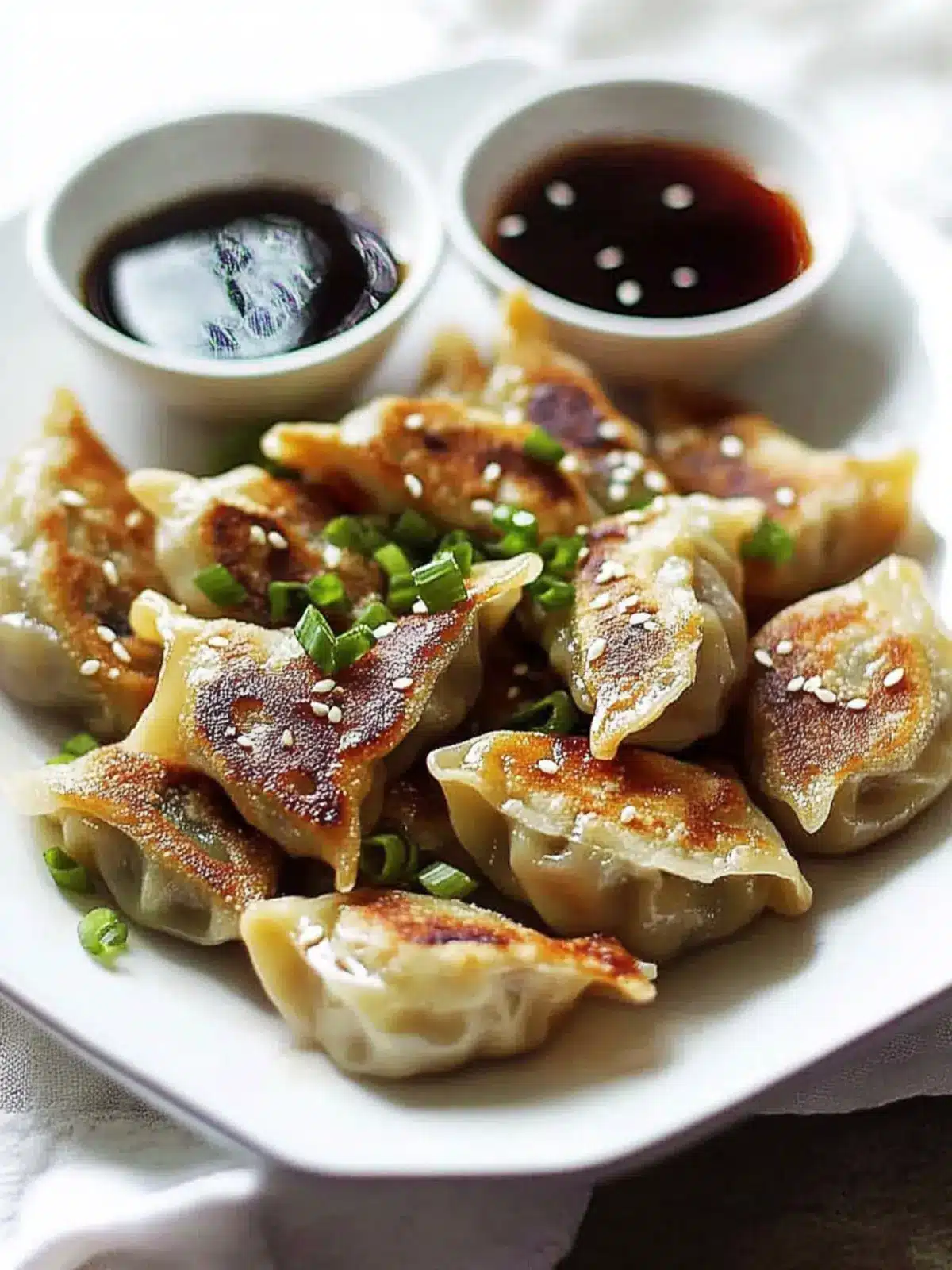 Easy Asian Dumplings with Hoisin Dipping Sauce