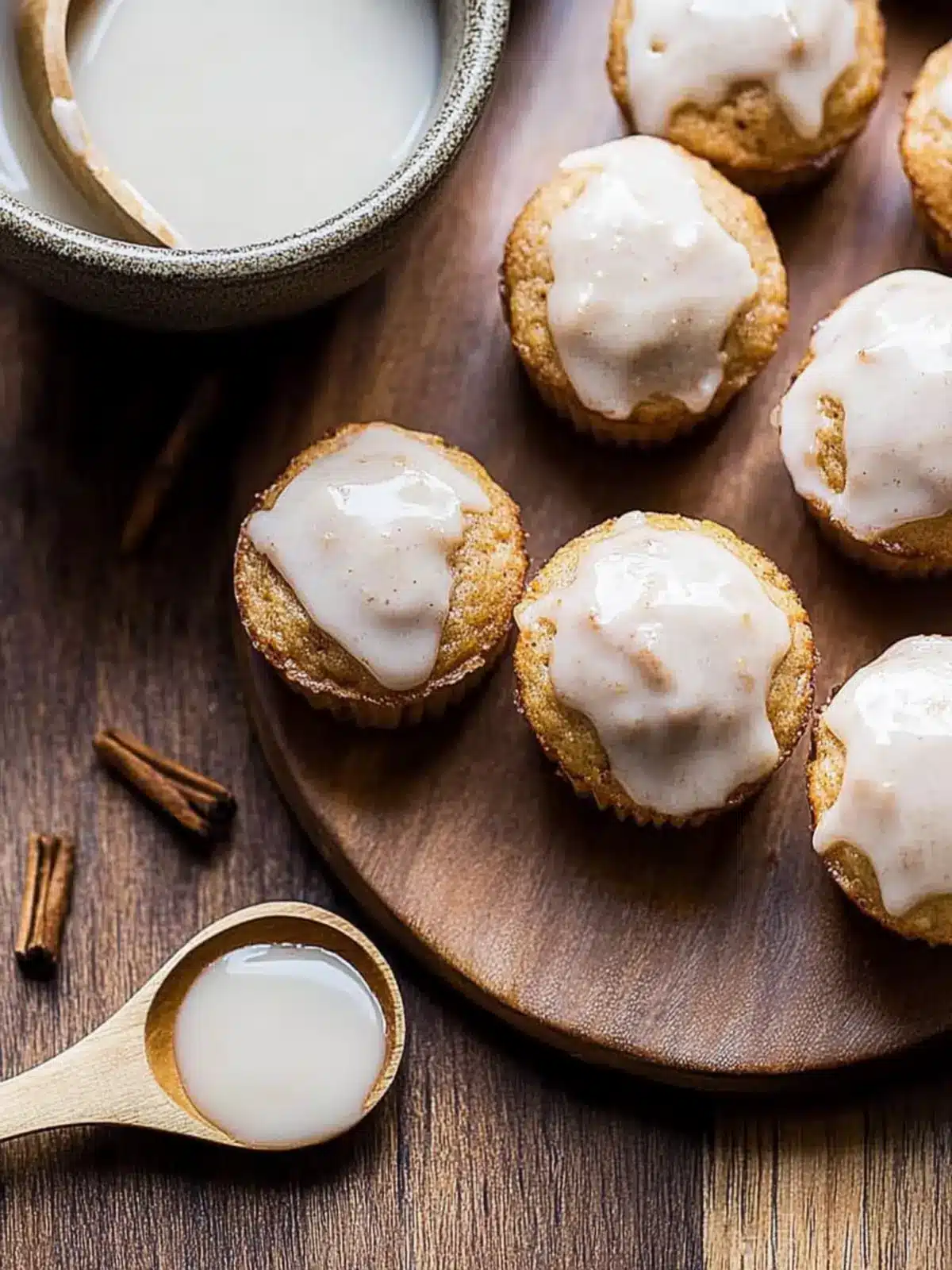 Mini Chai Muffins with Vanilla Bean Glaze