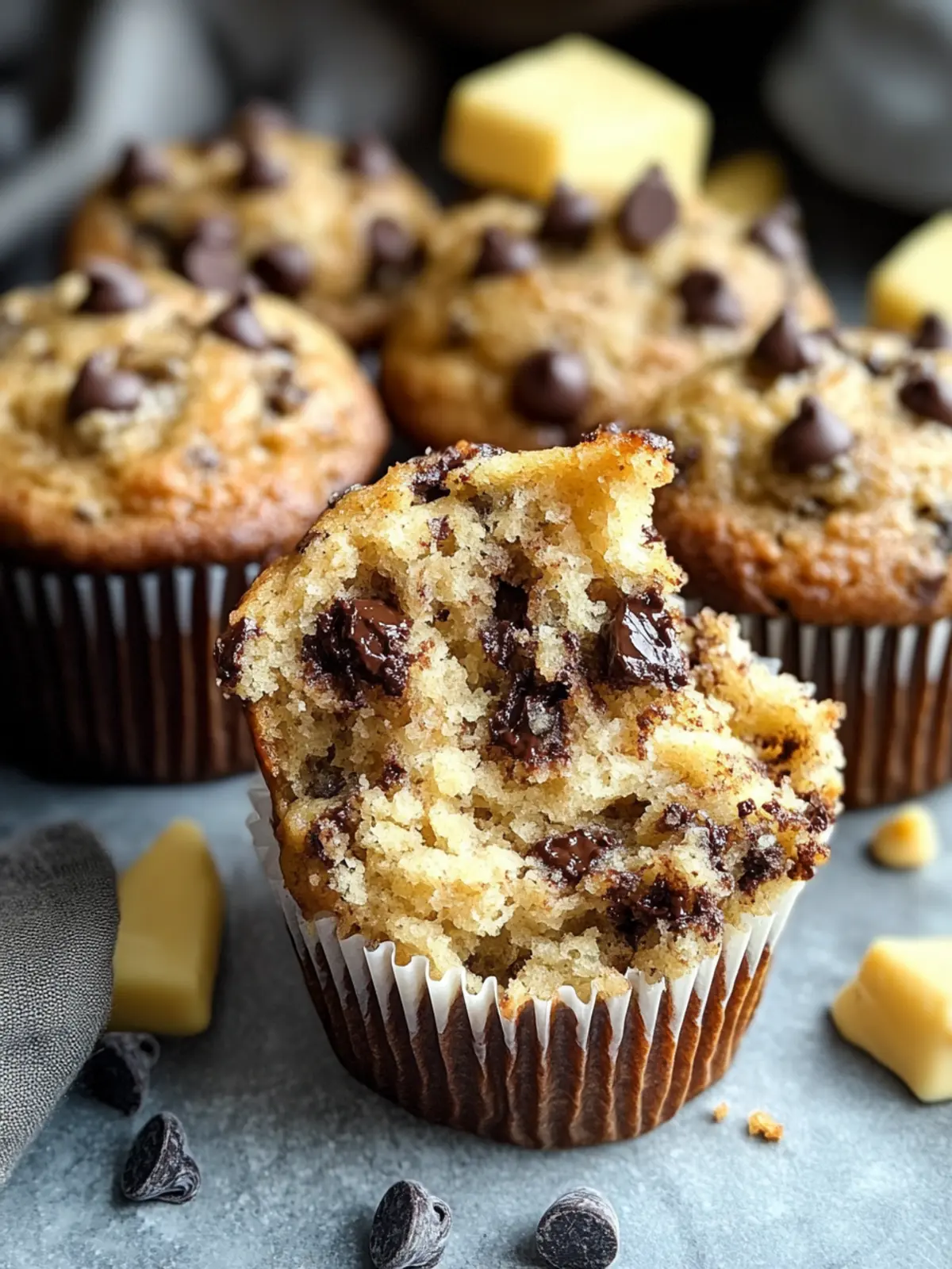Bakery-Style Brown Butter Chocolate Chip Muffins