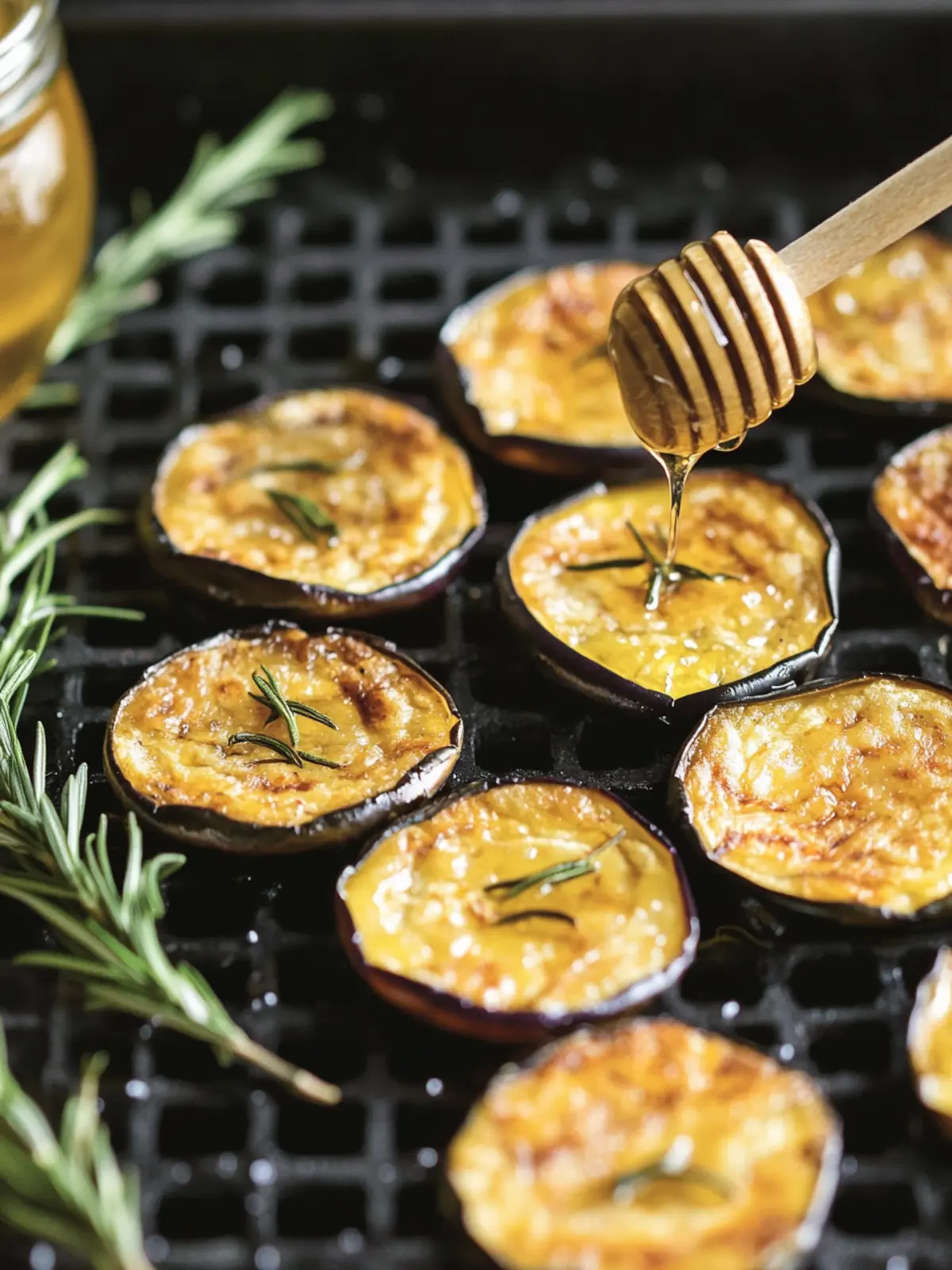 Crispy Fried Eggplant with Rosemary & Honey Bliss 4 Fried Eggplant with Rosemary & Honey