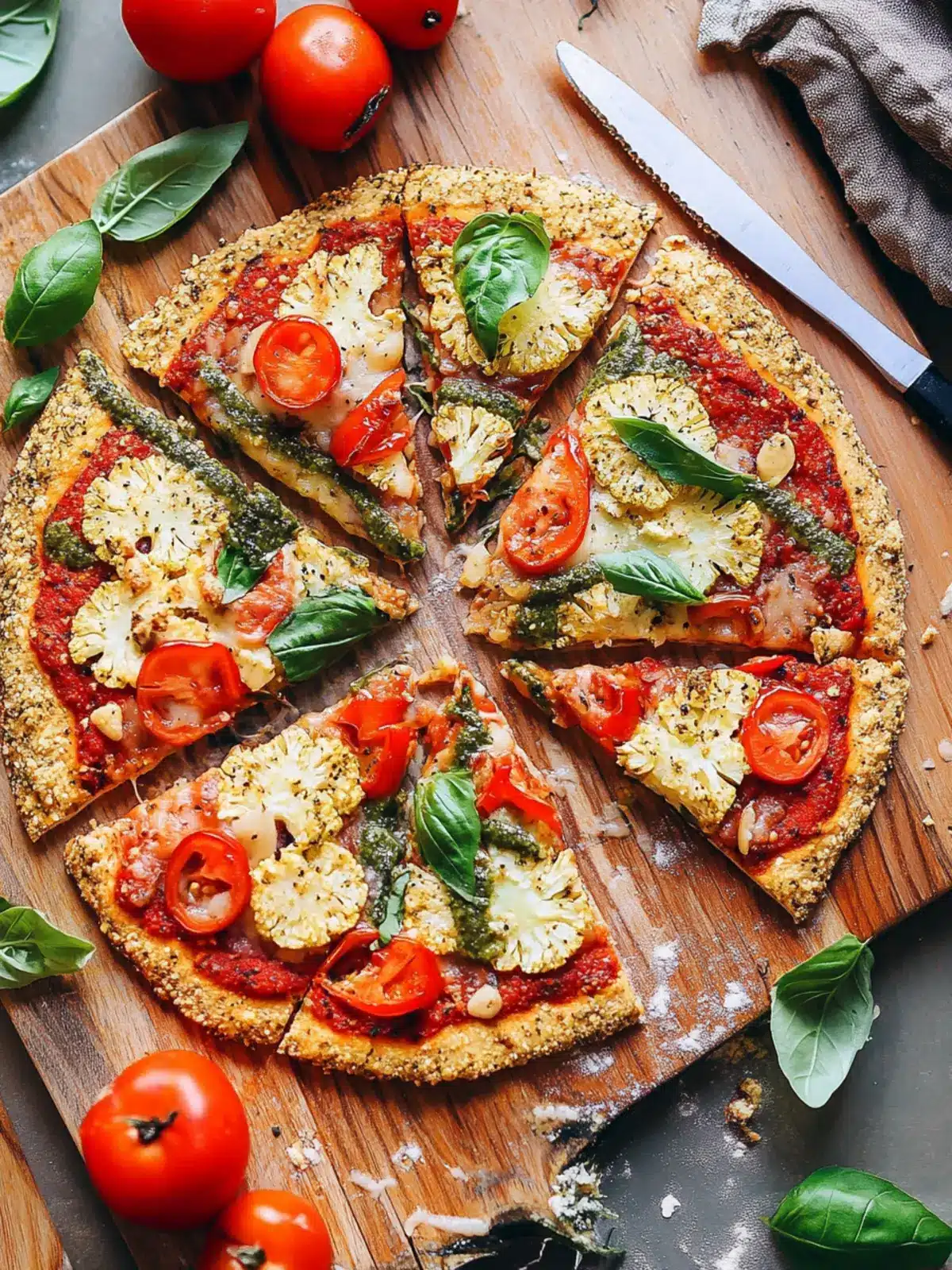 Vegan Cauliflower Pizza Crust