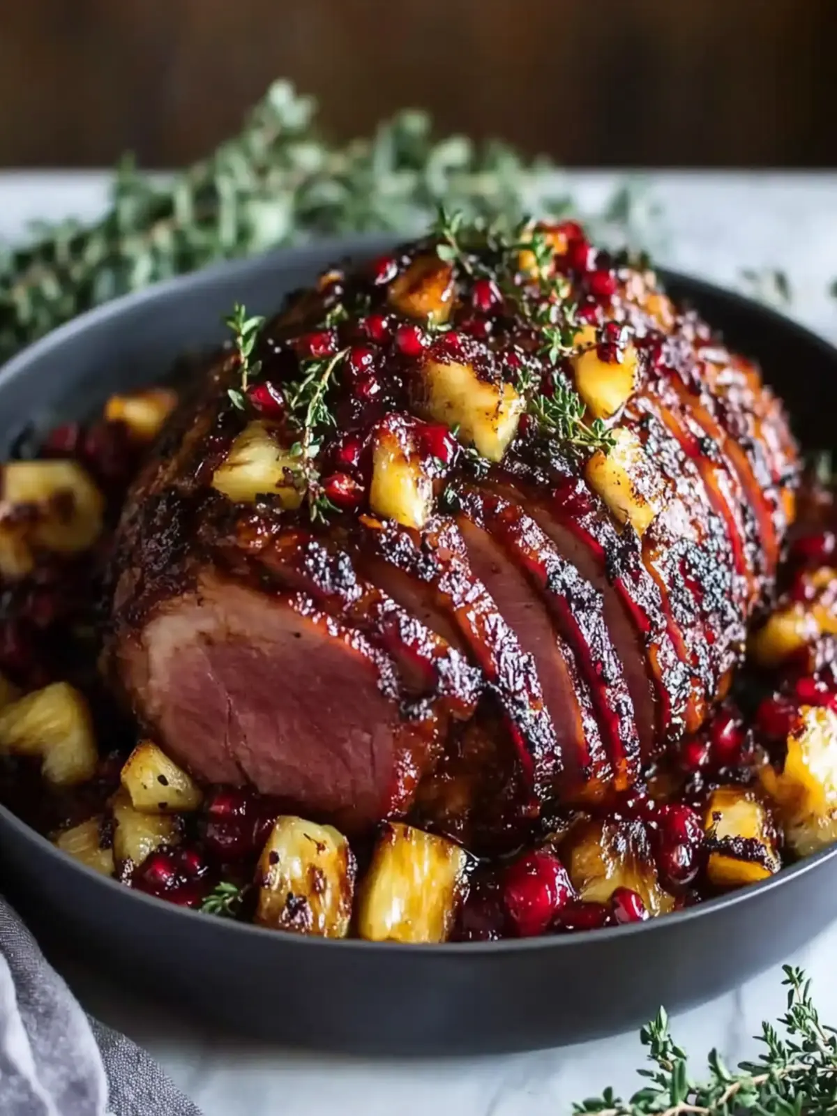 Easy Chipotle Pineapple Jerk Glazed Ham
