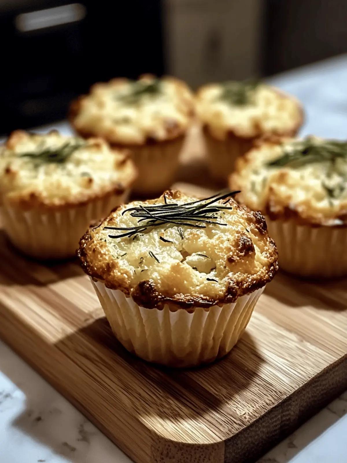 Garlic Rosemary Focaccia Muffins: