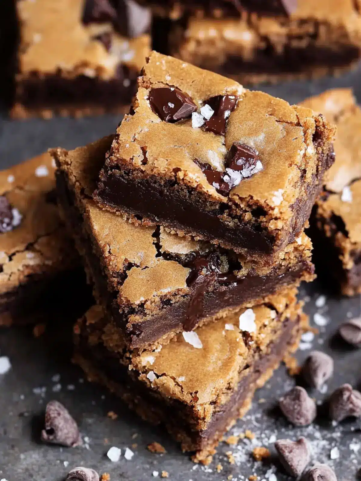 Salted Espresso Chocolate Chunk Blondies