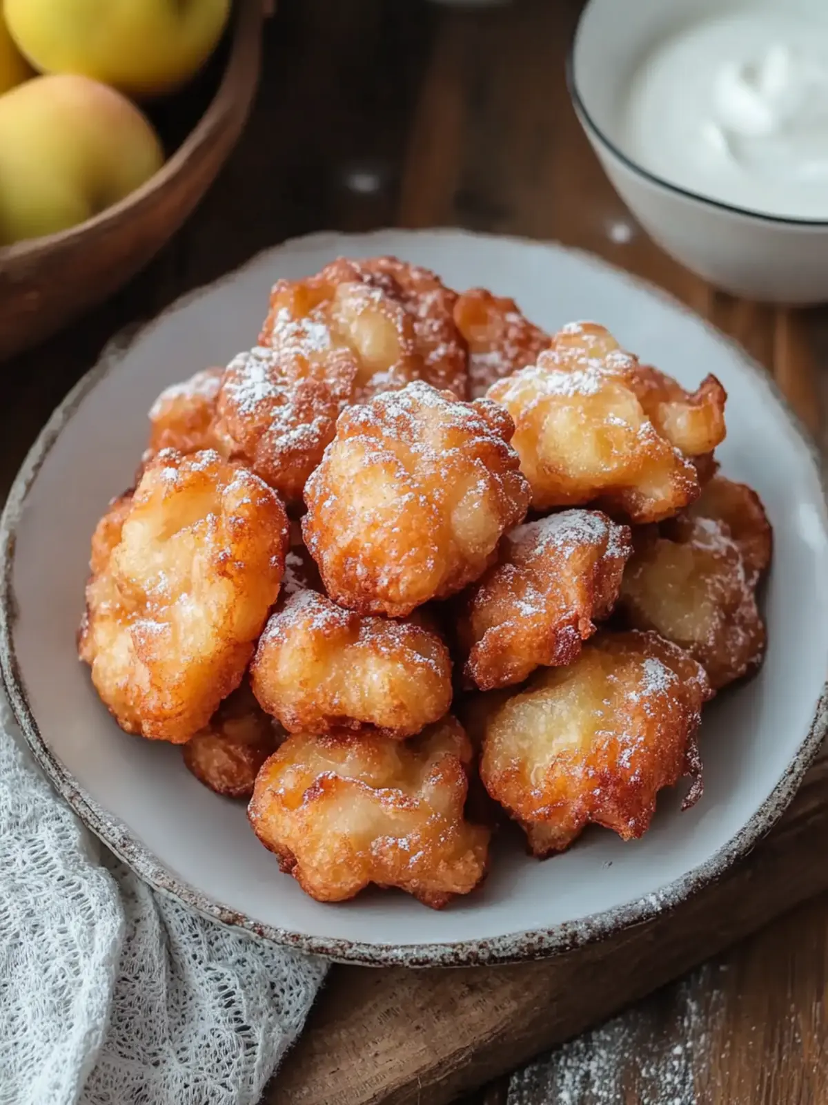 Crispy Sourdough Discard Apple Fritters