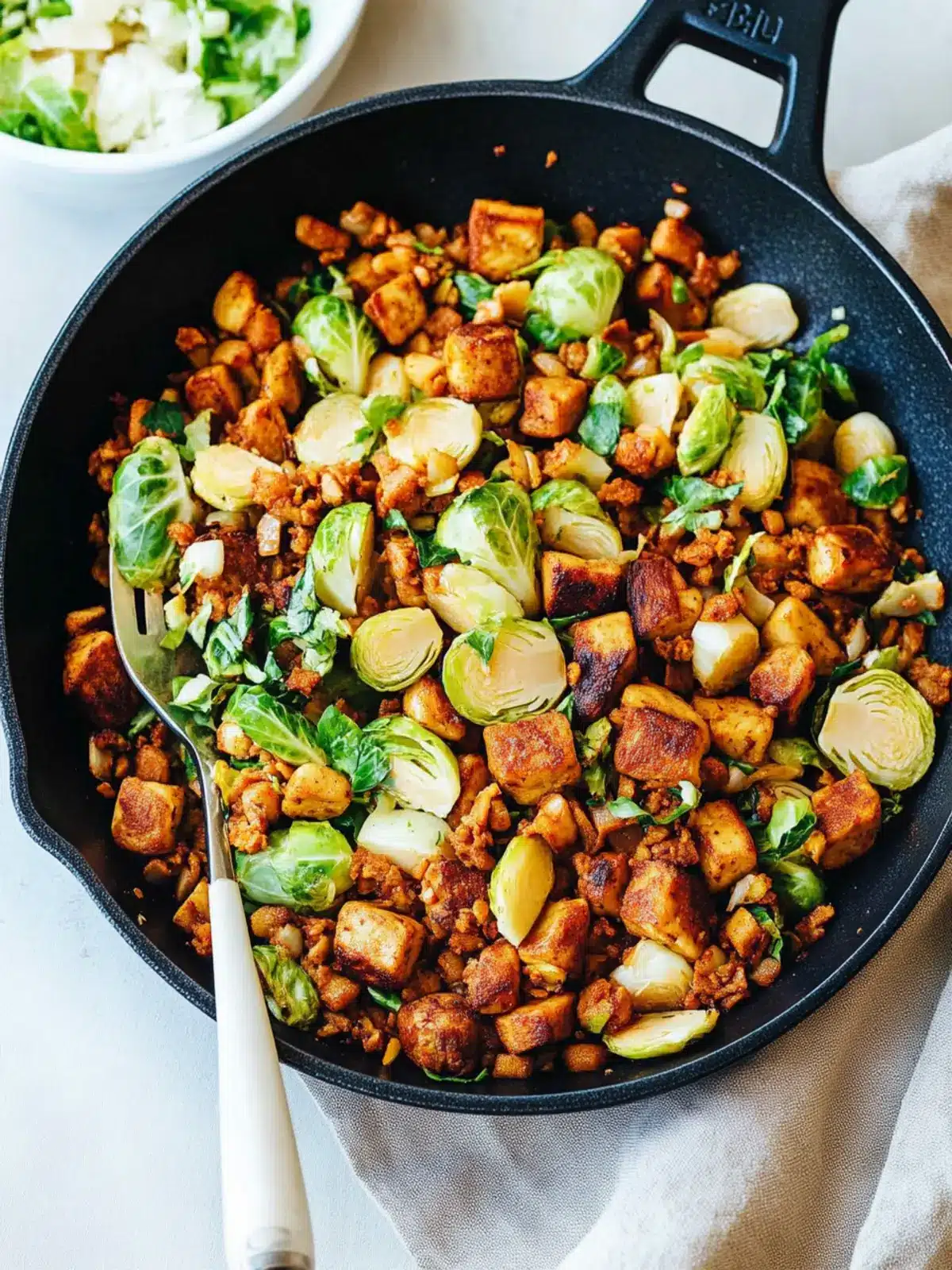 Tempeh Hash with Brussels Sprouts