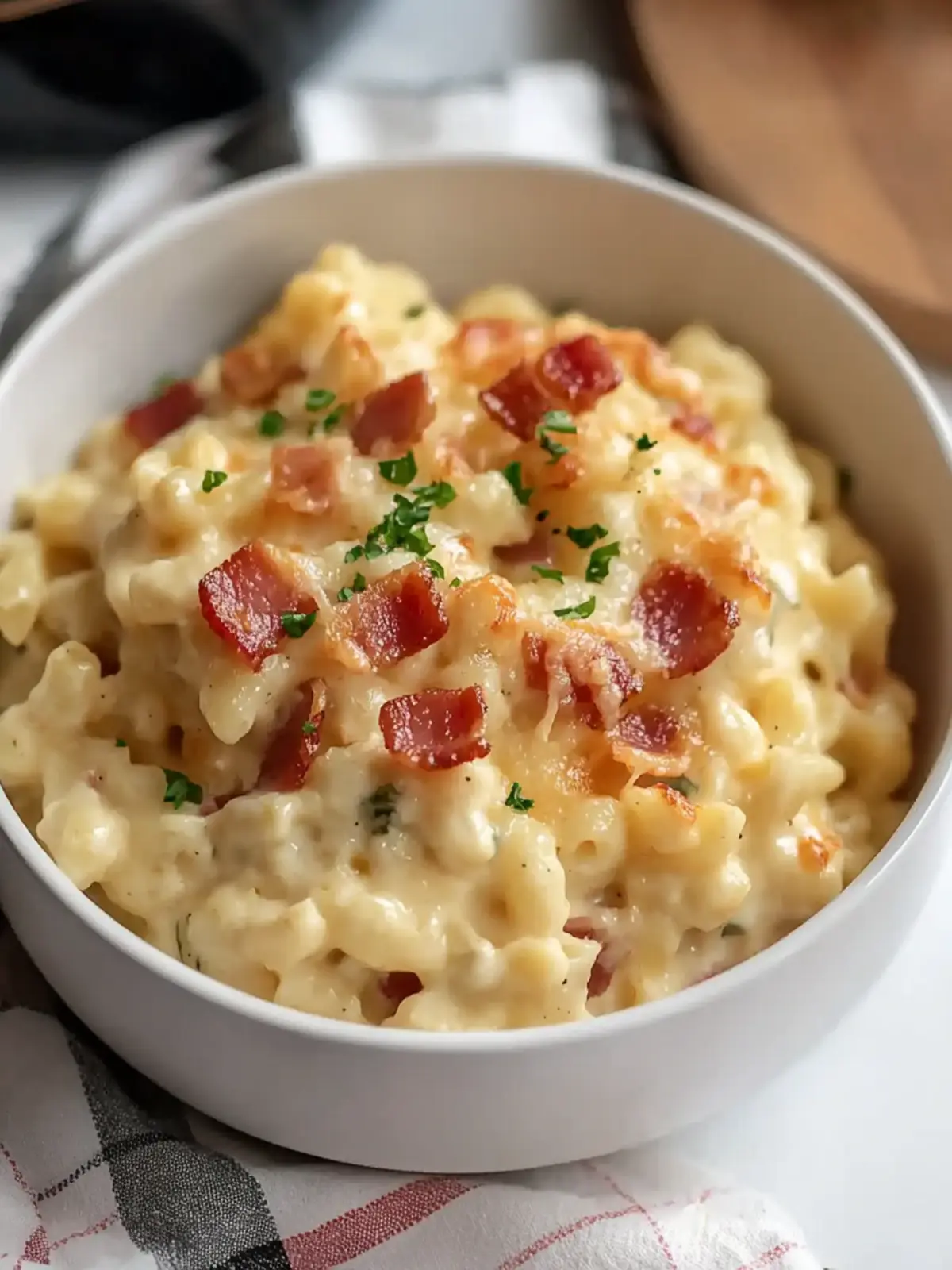 Bacon Jalape o Cauliflower Mac and Cheese