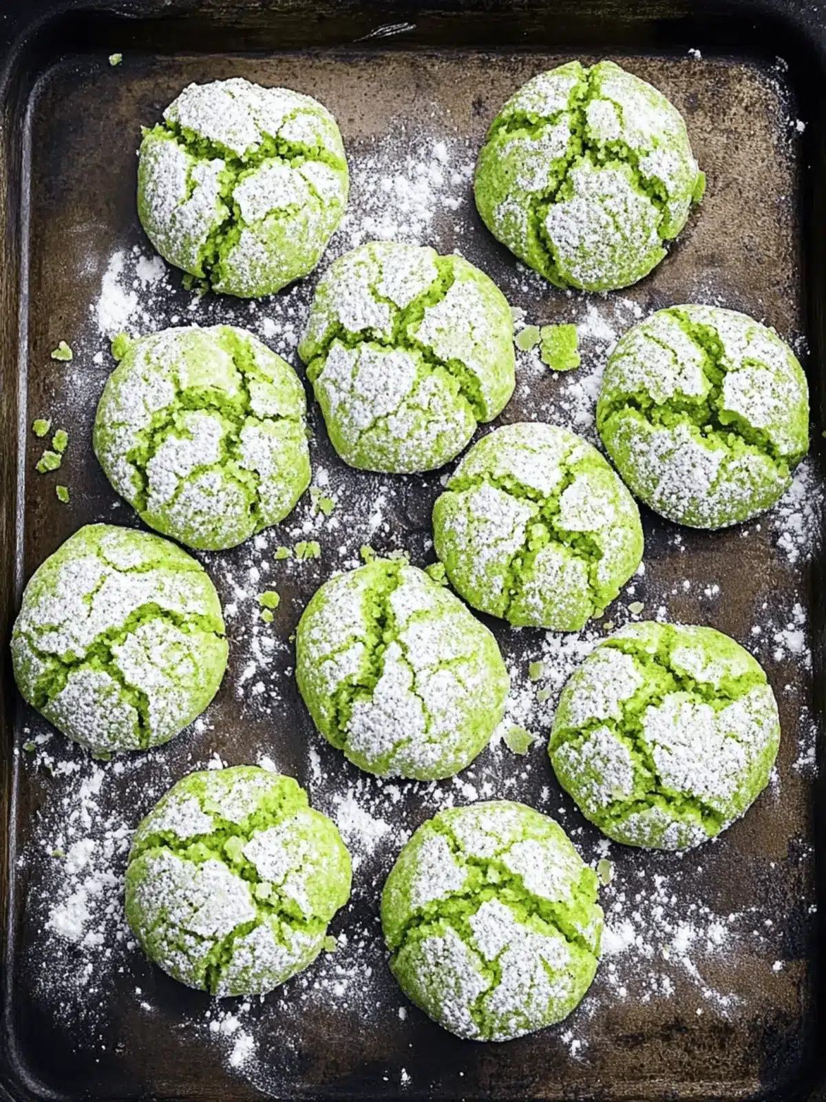 buko pandan cookie crinkles