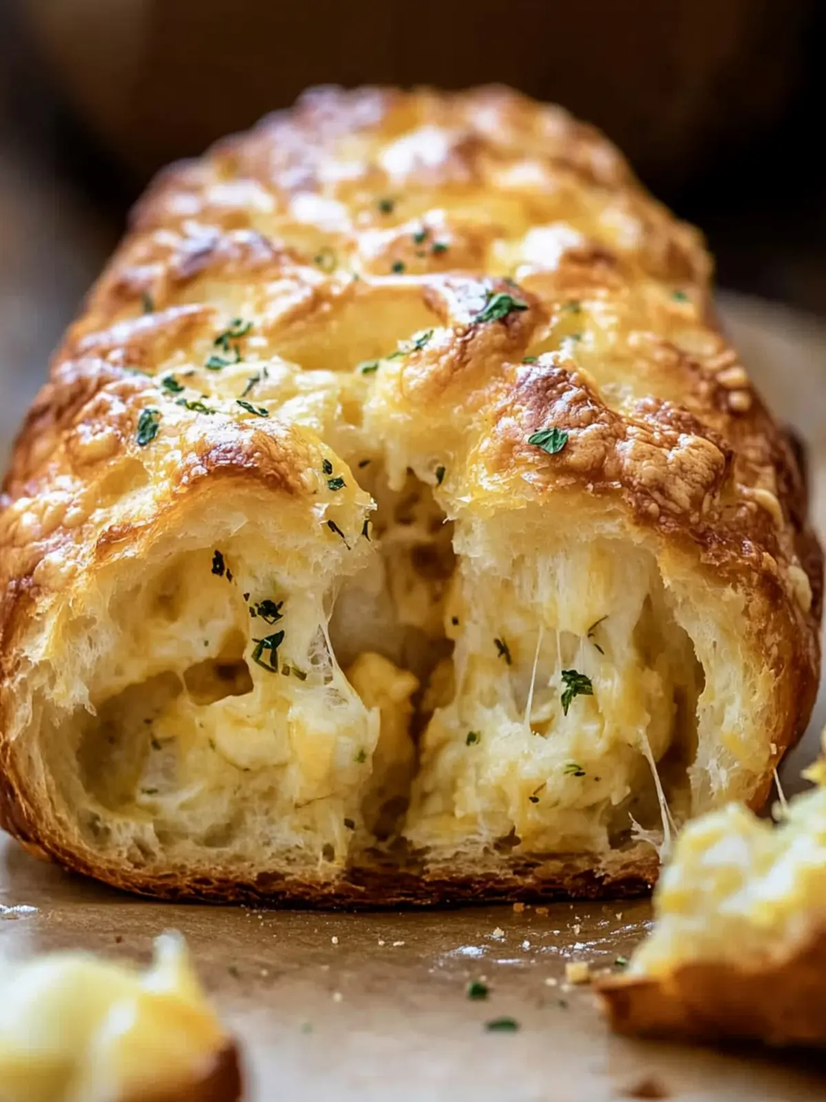 From Scratch Cheesy Garlic Pull-Apart Bread