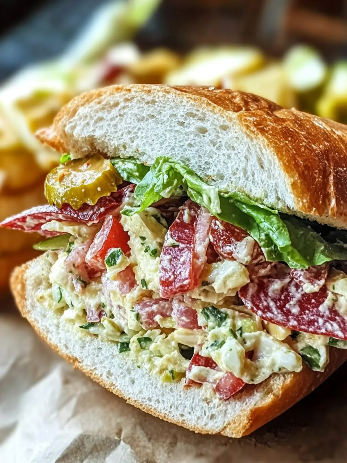 Savory Italian Grinder Salad Sandwich