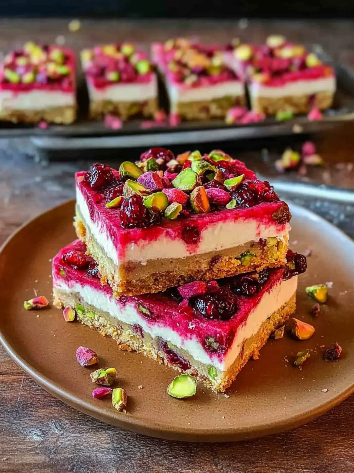Cranberry and Pistachio Slice