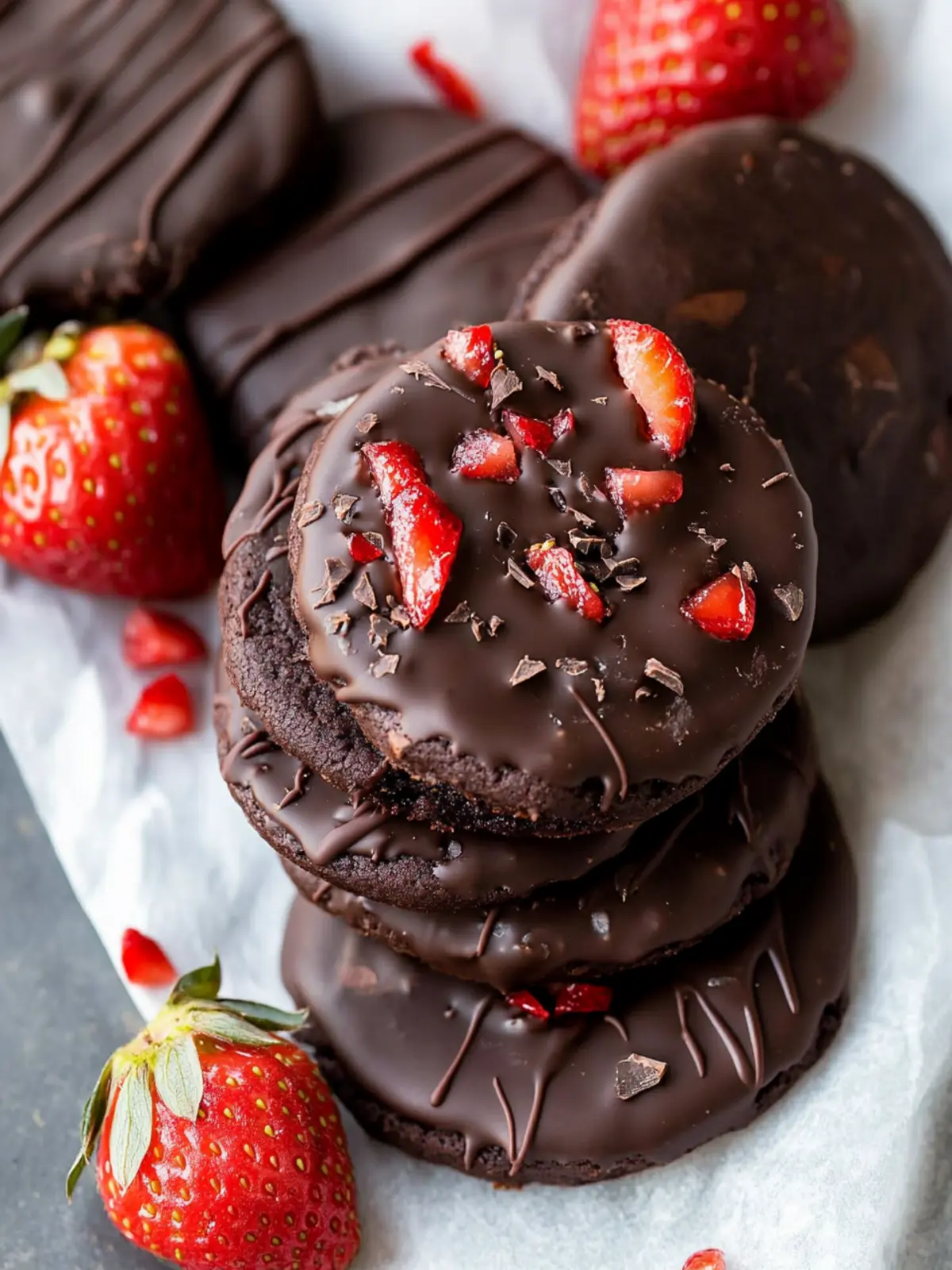Chocolate Covered Strawberry Cookies