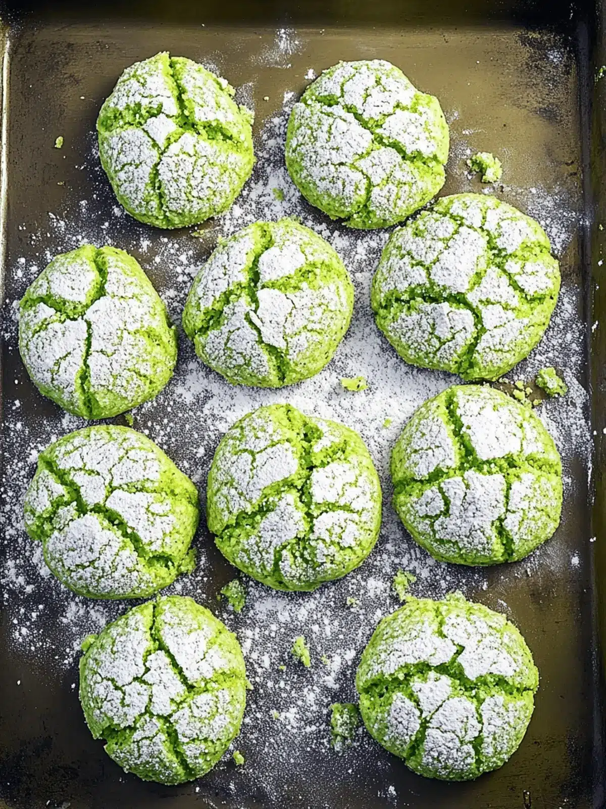 buko pandan cookie crinkles