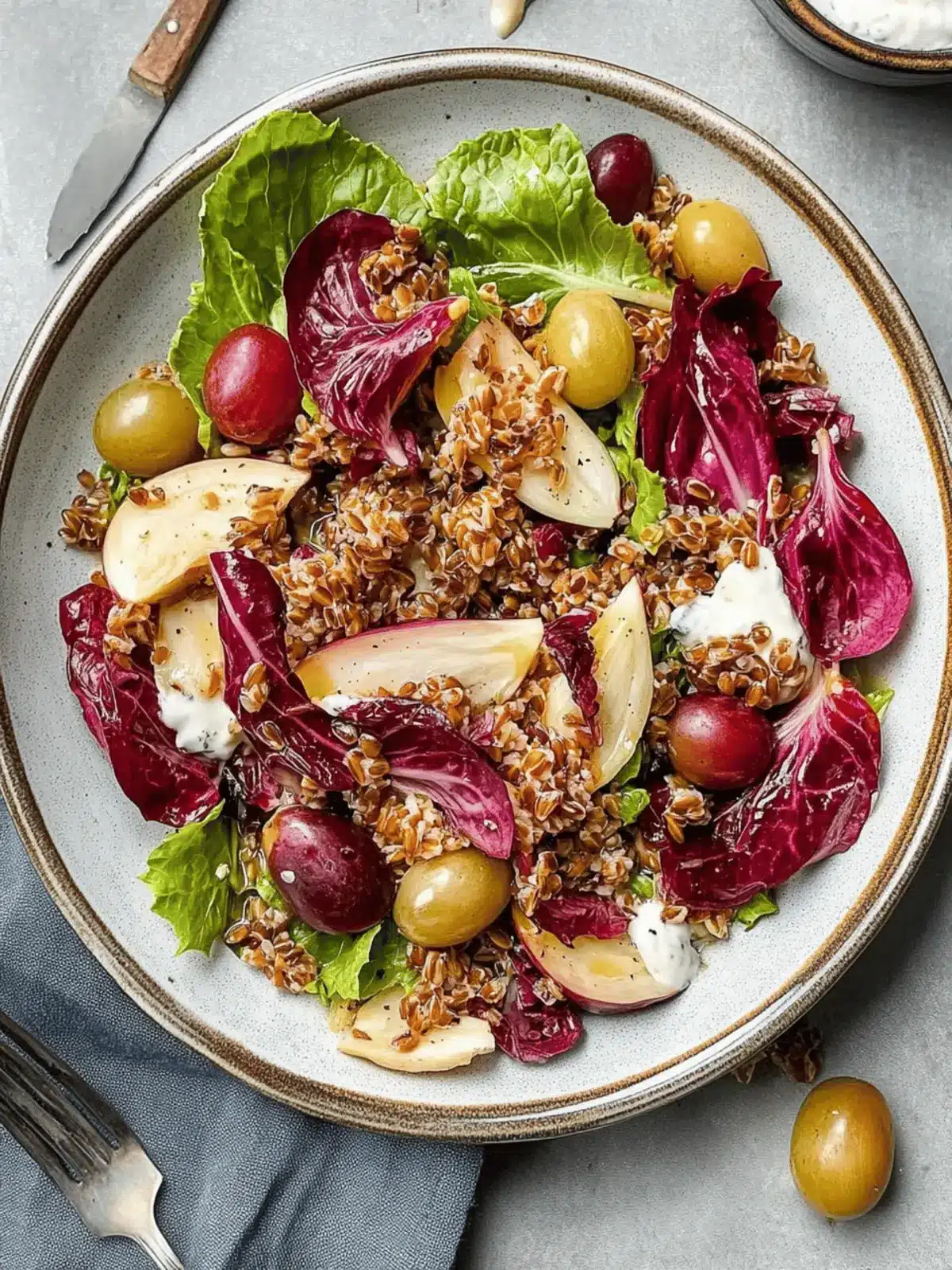 California Grapes and Radicchio Salad with Crispy Farro Delight 3 California Grapes and Radicchio Salad with Crispy Farro