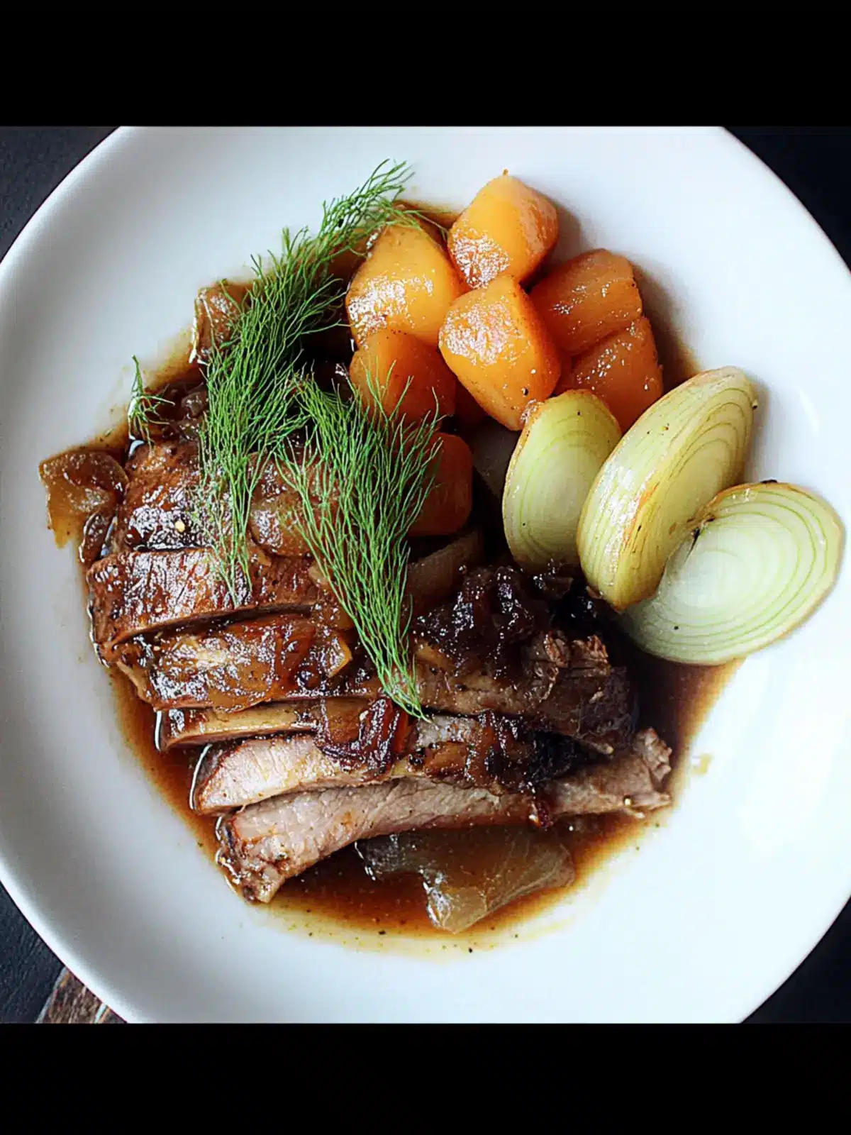 Braised Brisket with Fennel & Onions