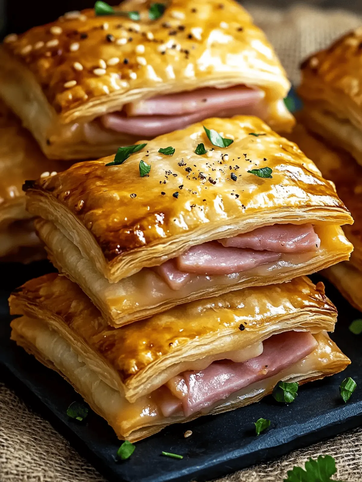 Ham and Cheese Puff Pastry Pockets for Effortless Indulgence 4 Ham and Cheese Puff Pastry Pockets