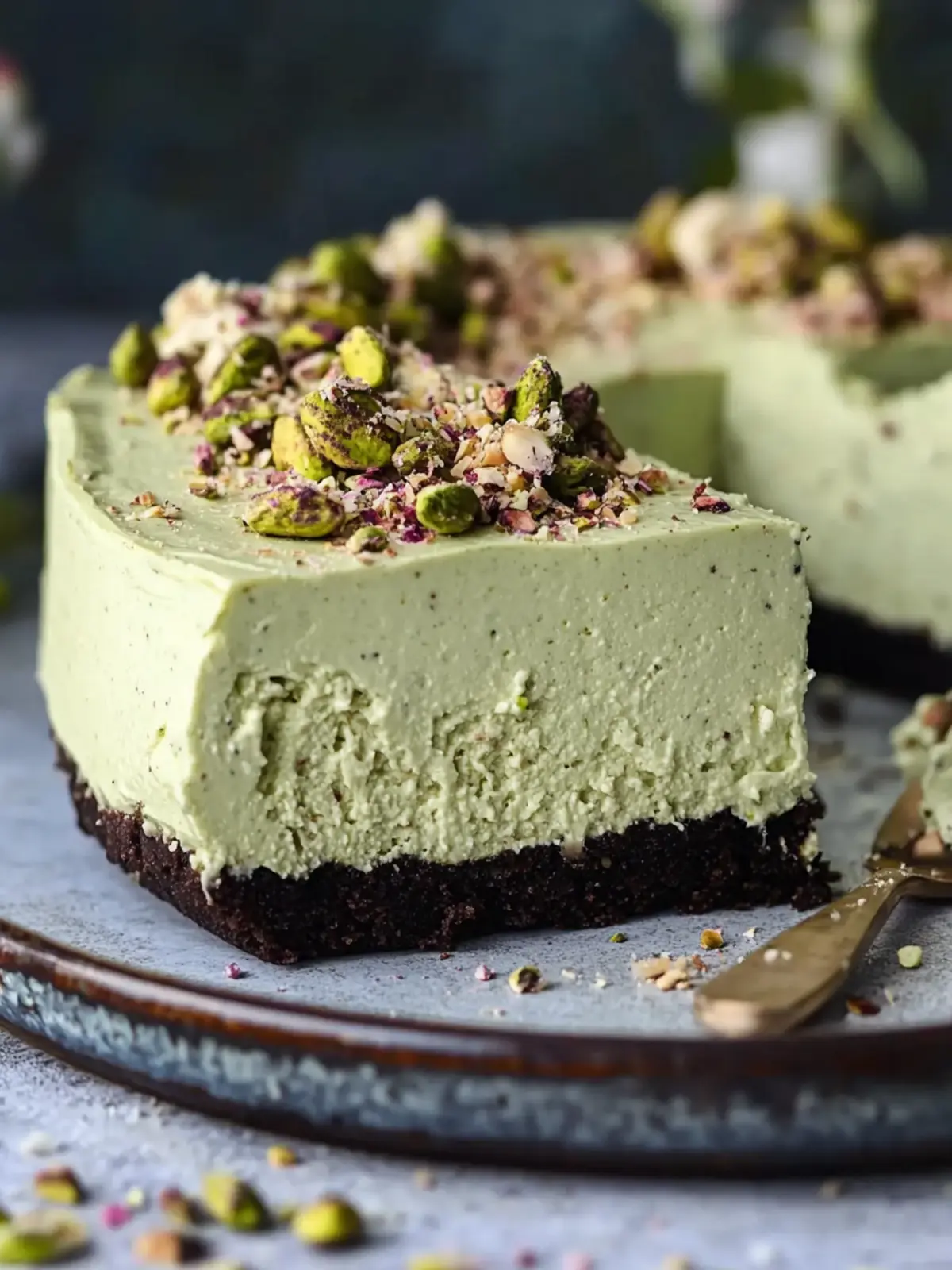 No Bake Pistachio Cheesecake