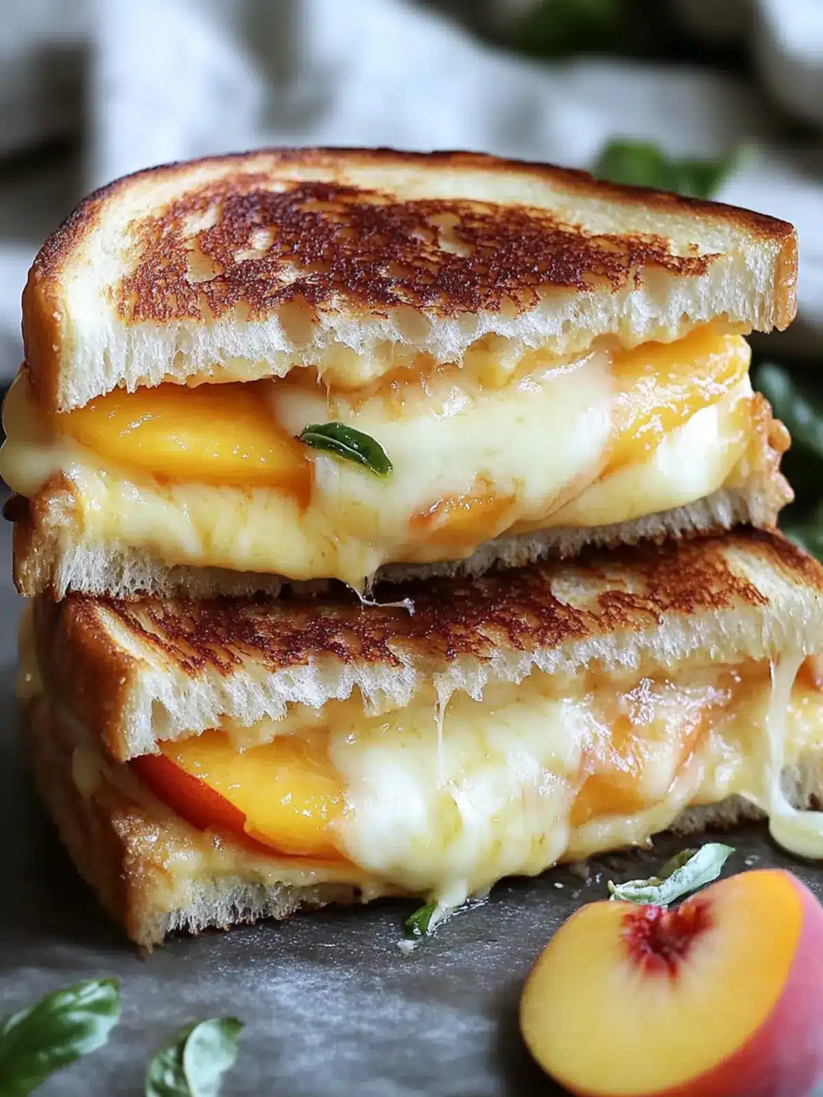 Mouthwatering Peach & Brie Grilled Cheese