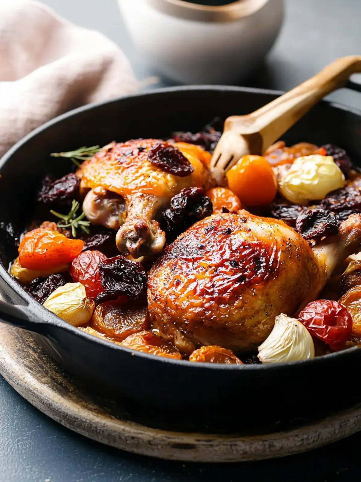 Easy Roast Chicken with Dried Fruit