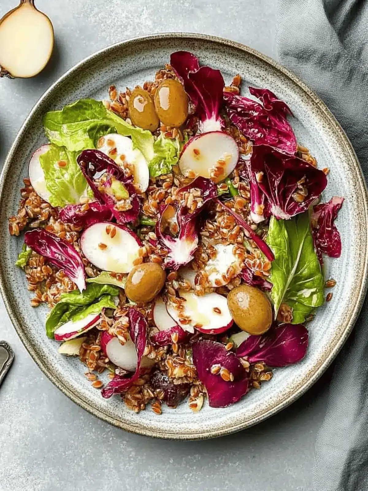 California Grapes and Radicchio Salad with Crispy Farro Delight 4 California Grapes and Radicchio Salad with Crispy Farro