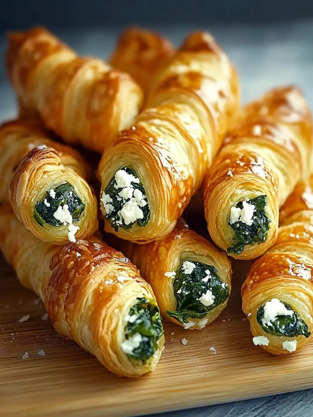 Delicious Spinach Feta Puff Pastry Twists
