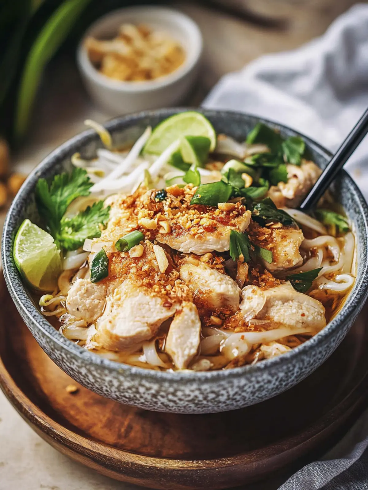 Kuay Tiew Kua Gai Thai Rice Noodles with Chicken