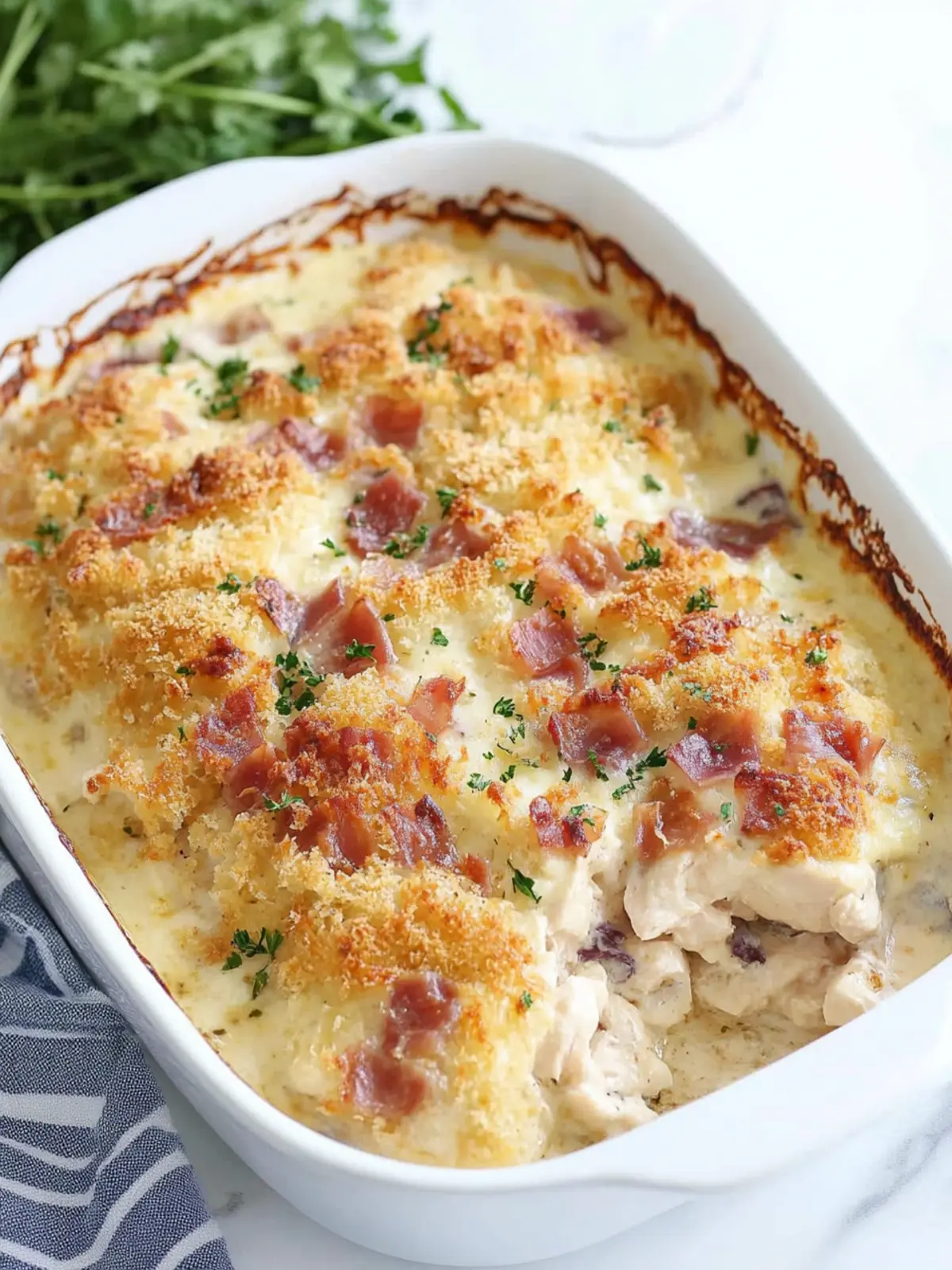 Keto Chicken Cordon Bleu Casserole