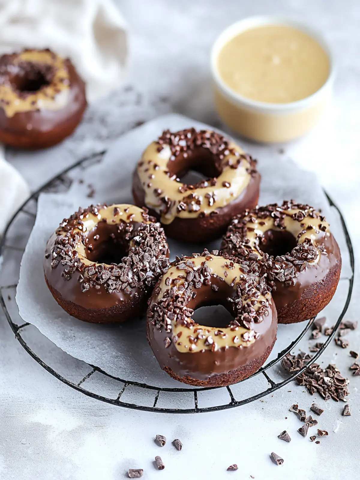 Chocolate Tahini Doughnuts