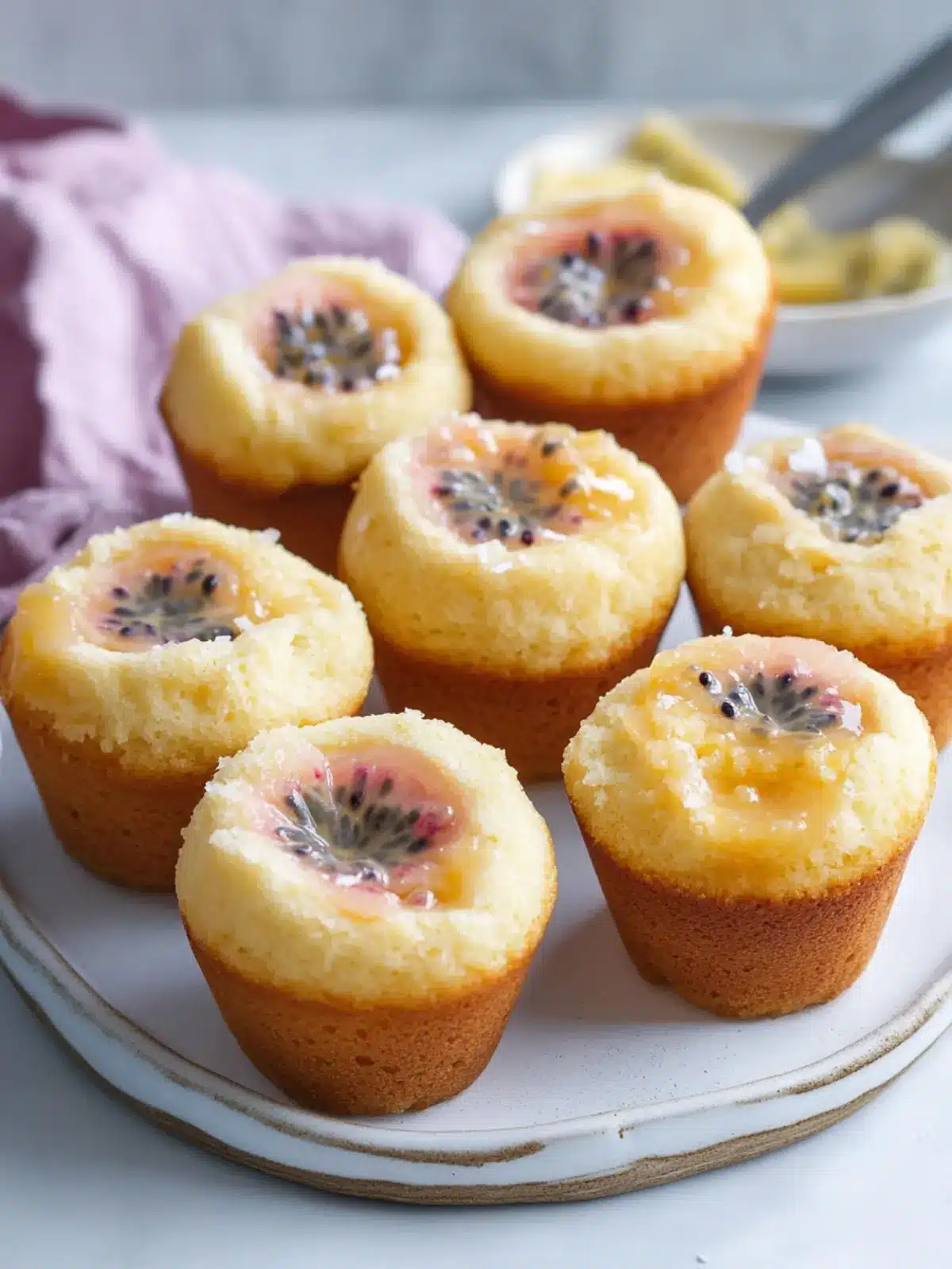 Passionfruit Pound Cake Muffins