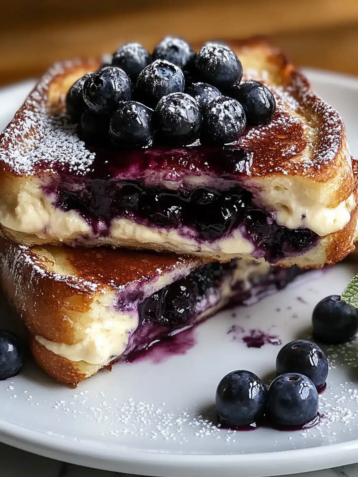Blueberry Cheesecake Stuffed French Toast