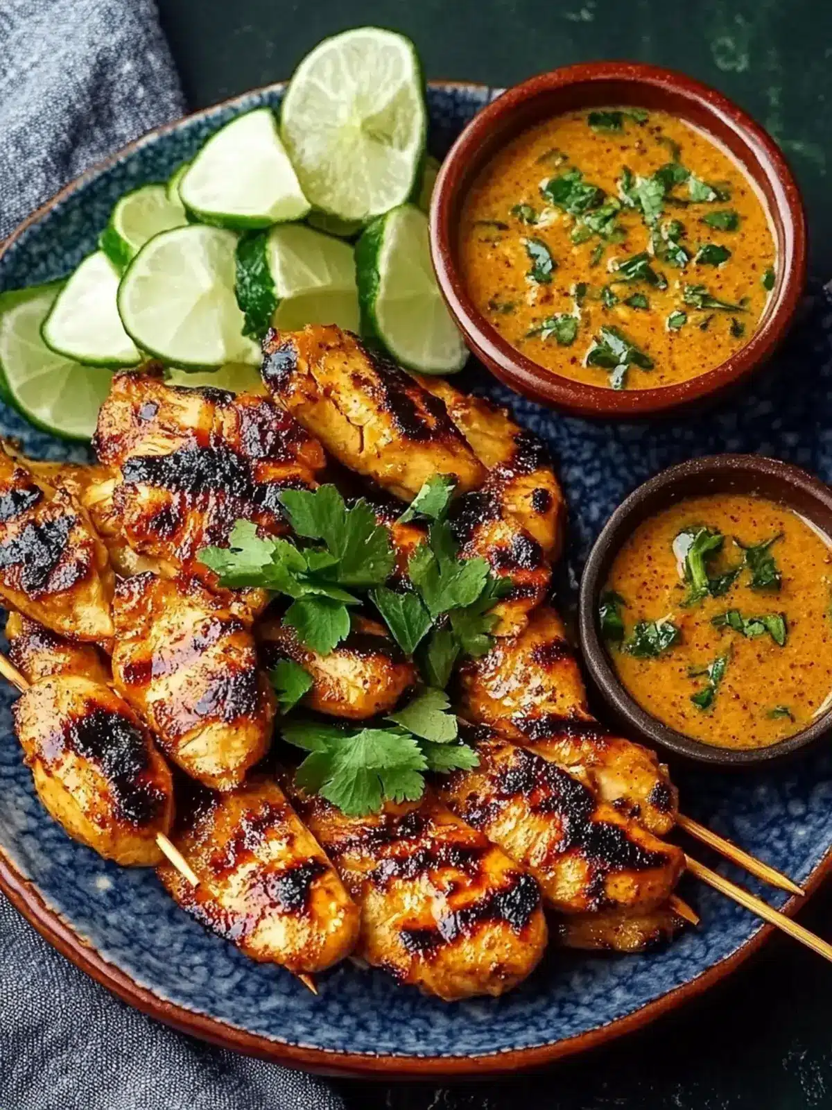 Easy Thai Chicken Satay & Peanut Sauce