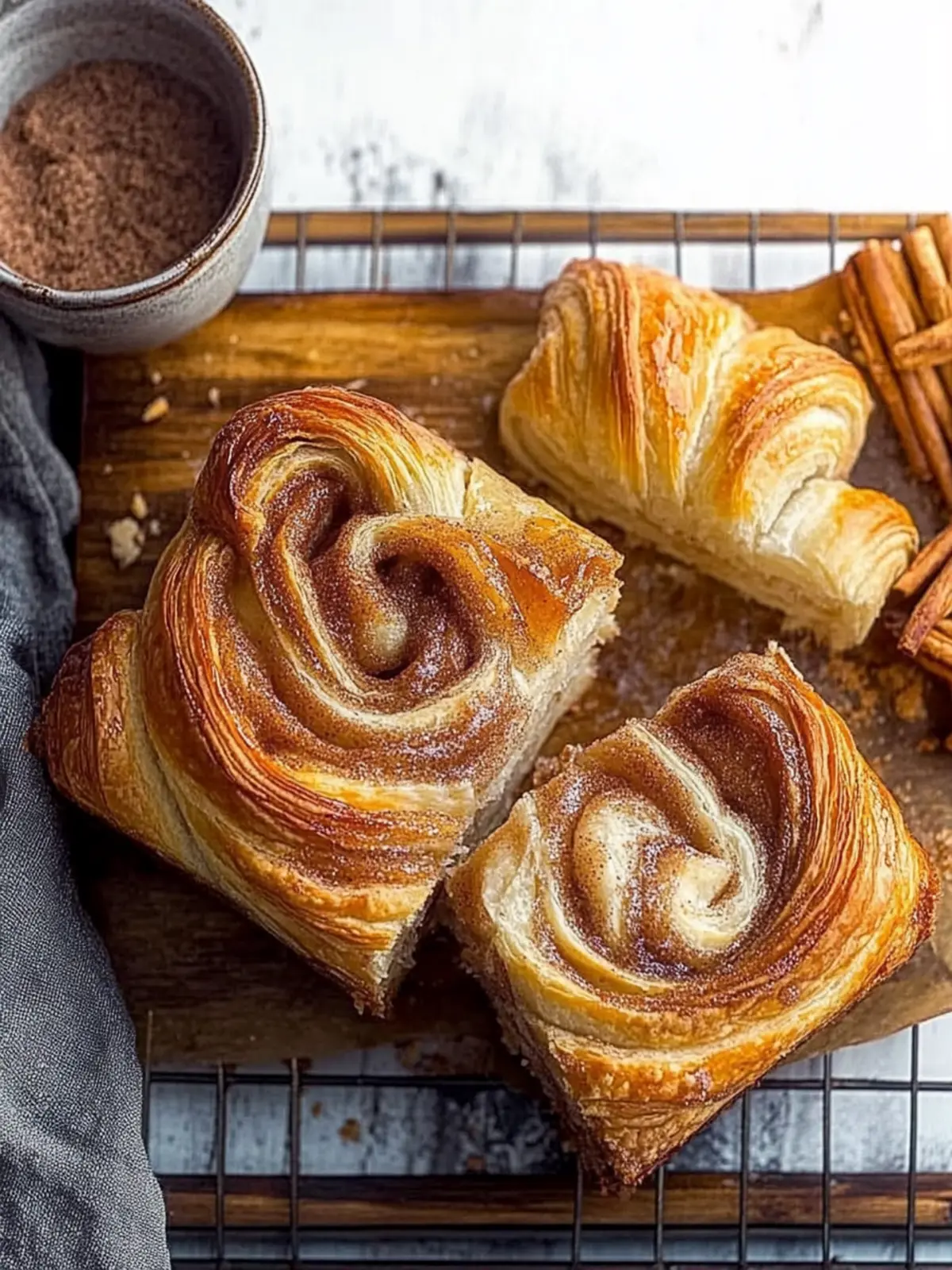 Easy Swirled Cinnamon Sugar Croissant Loaf